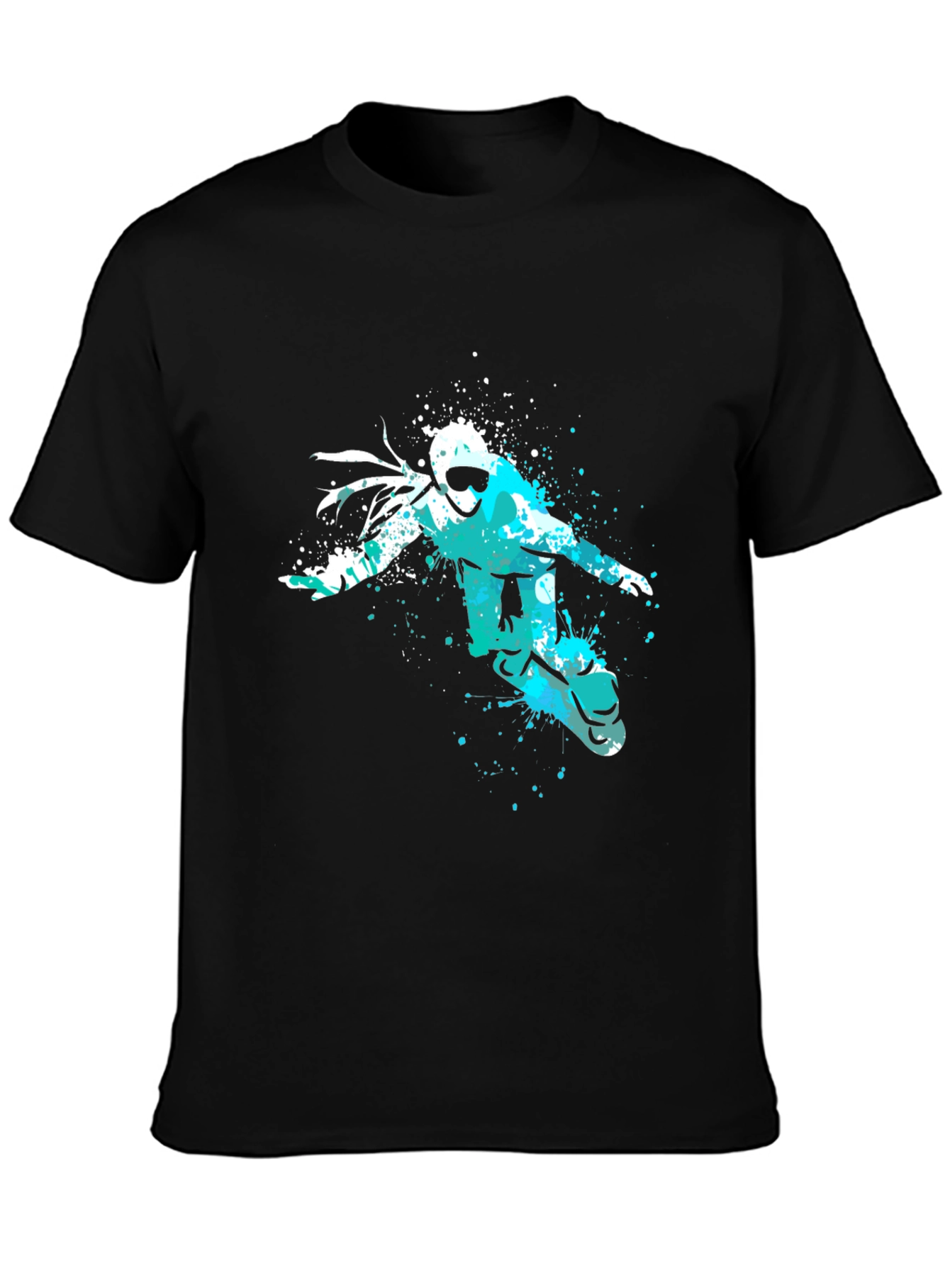 Snowboarder Graphic Tee - Black Cotton Comfort