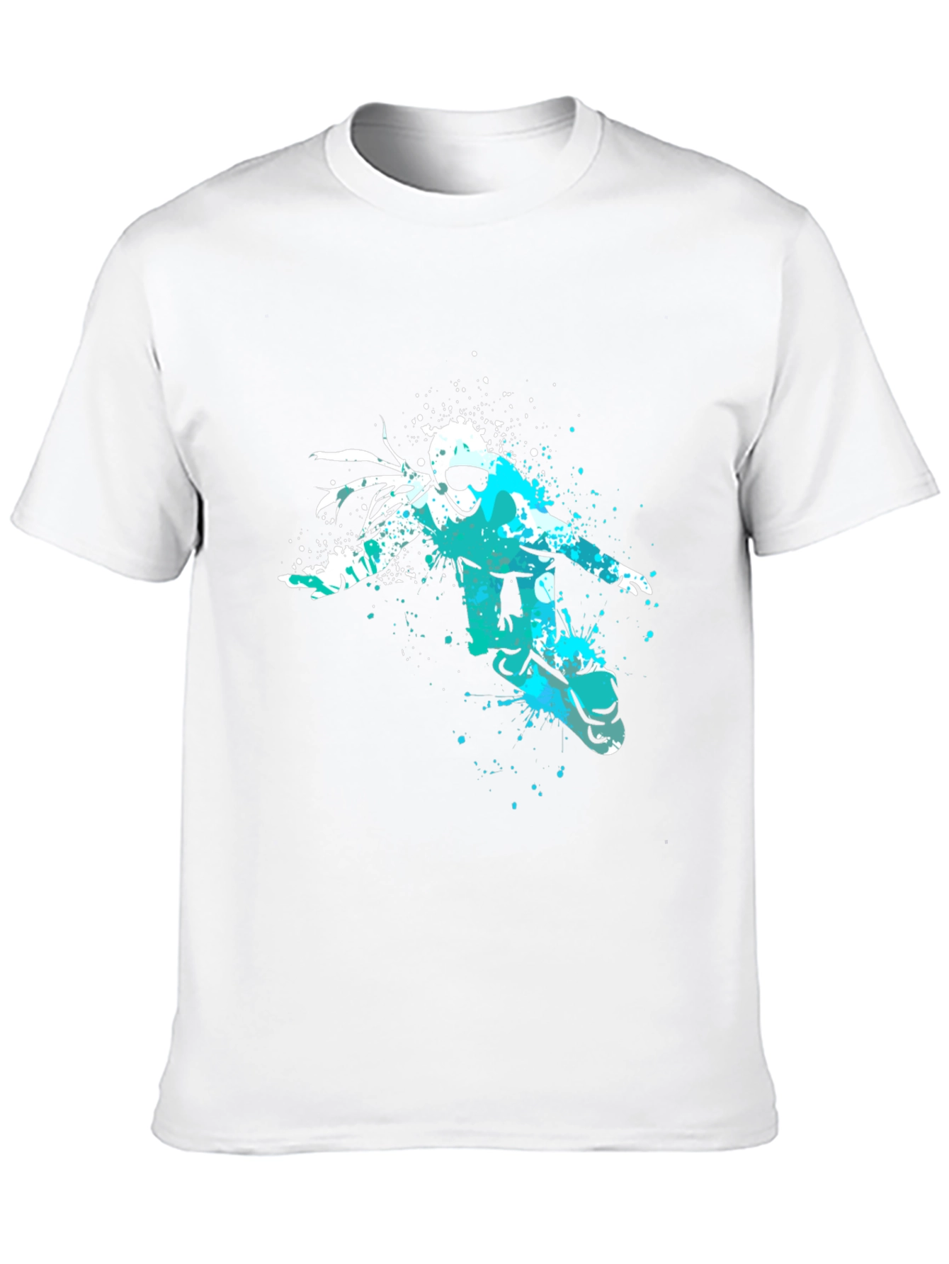 Snowboarder Graphic Tee - Black Cotton Comfort