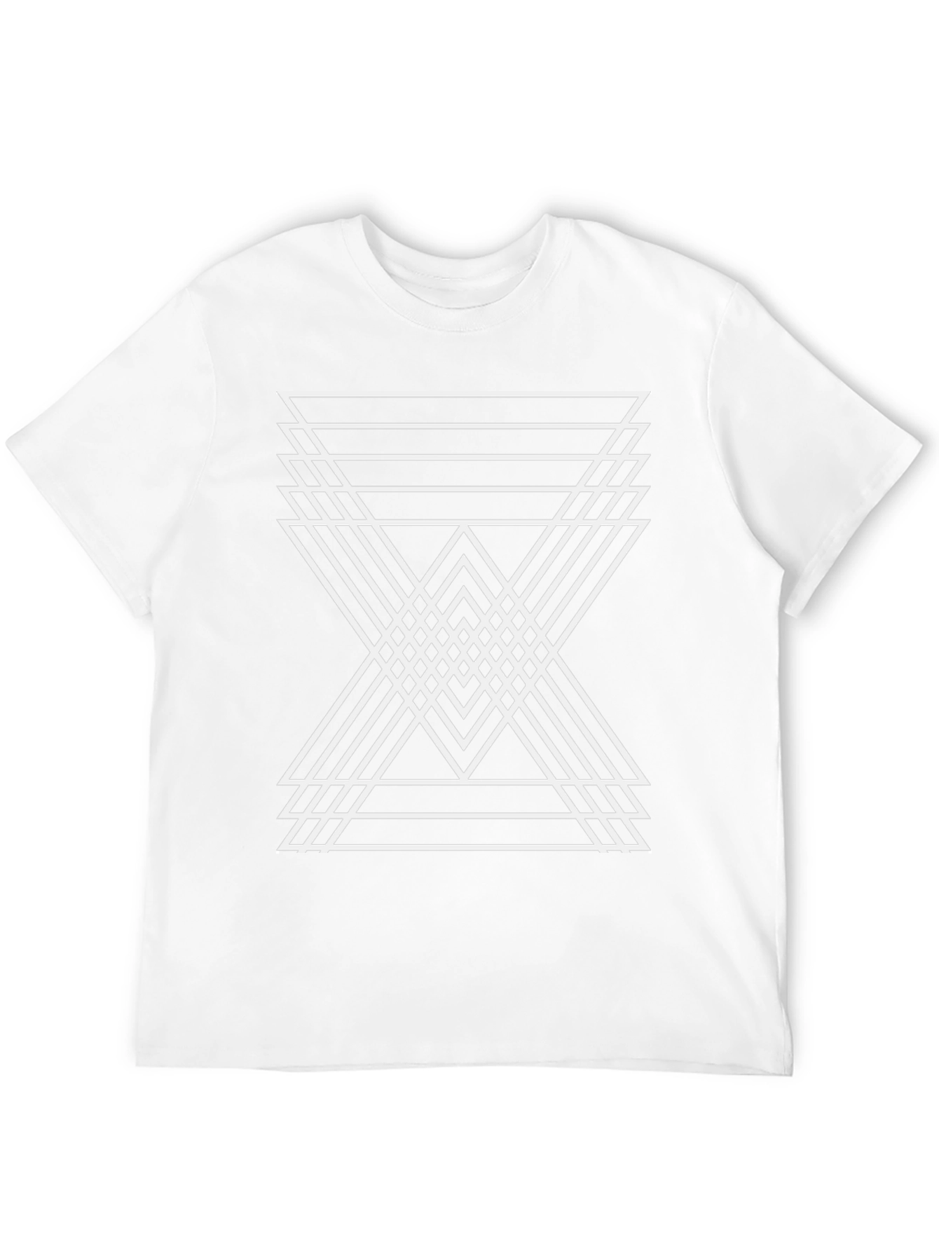 Geometric Triangle Graphic Tee - Mens Black T-Shirt