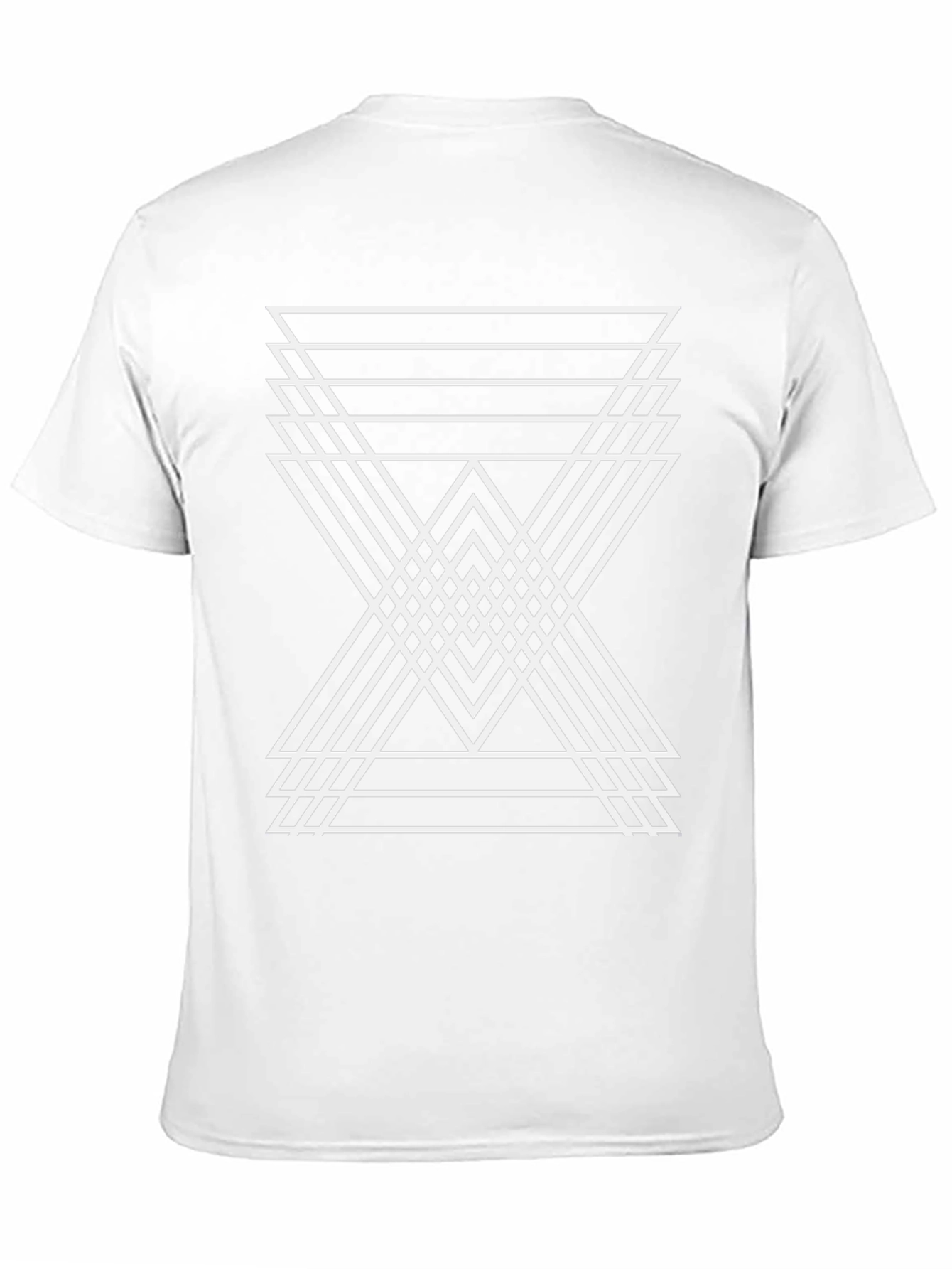 Geometric Triangle Graphic Tee - Mens Black T-Shirt