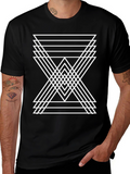 Geometric Triangle Graphic Tee - Mens Black T-Shirt