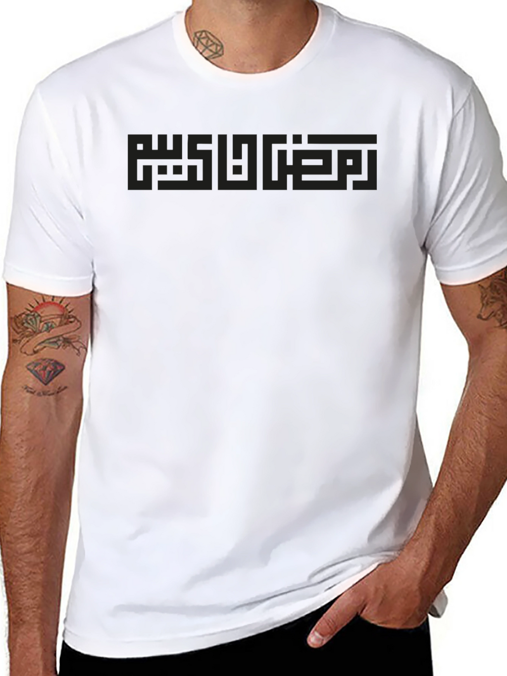 Modern Black T-Shirt with Geometric Design