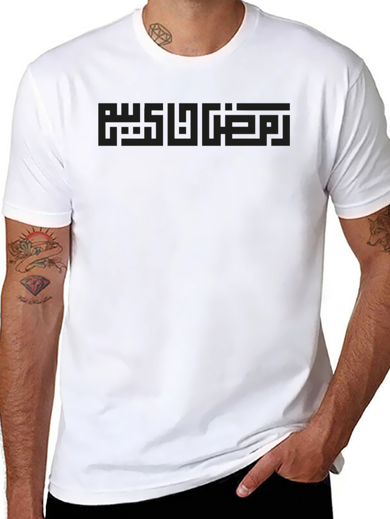 Modern Black T-Shirt with Geometric Design