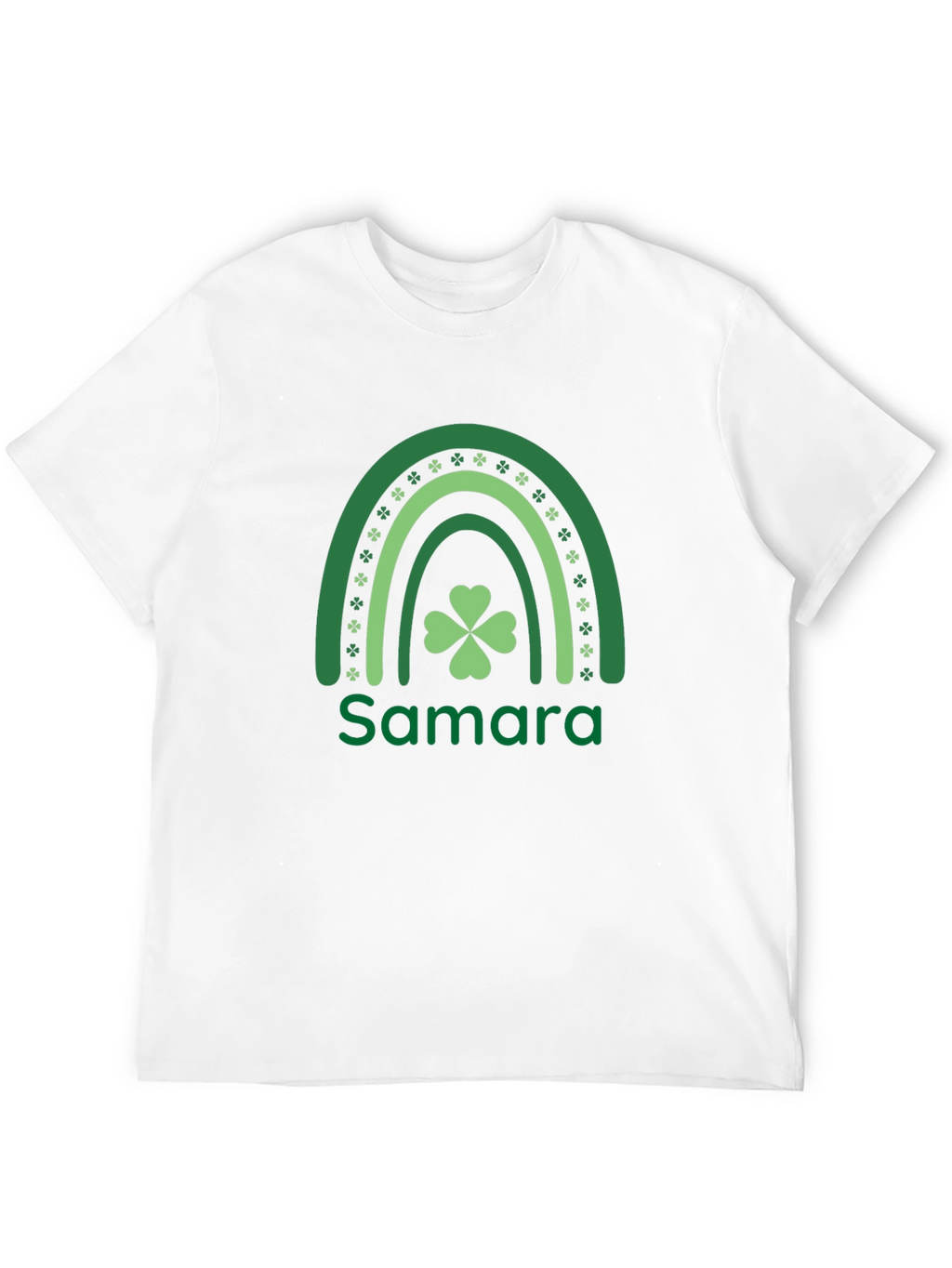 St. Patricks Day Rainbow Shamrock Personalized T-Shirt