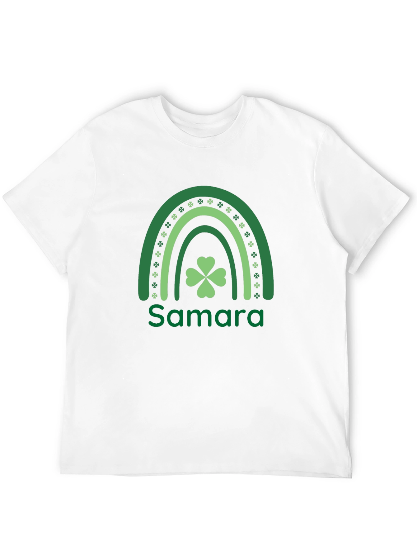 St. Patricks Day Rainbow Shamrock Personalized T-Shirt