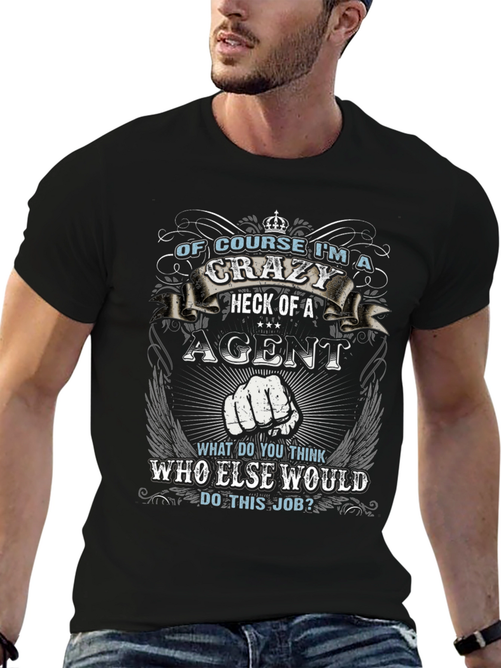 Crazy Agent T-Shirt: Bold Statement Tee