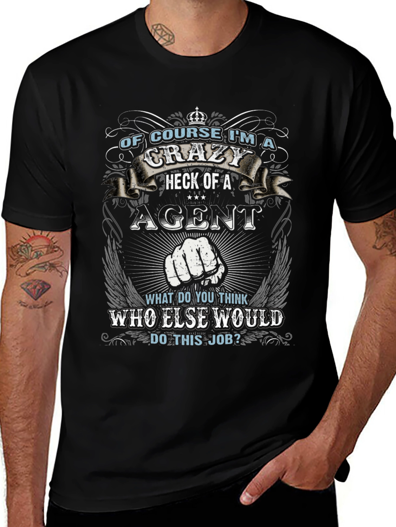 Crazy Agent T-Shirt: Bold Statement Tee