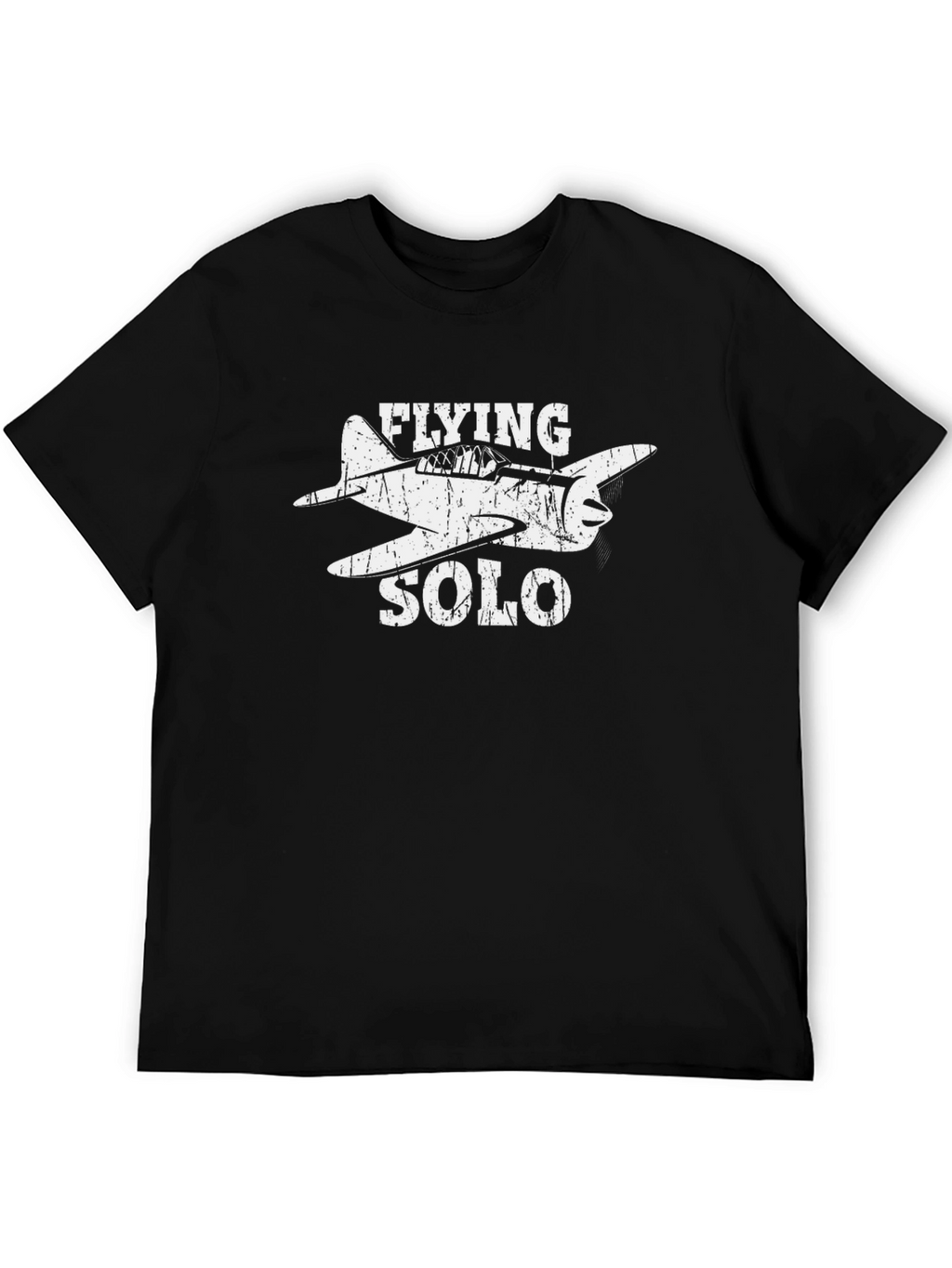 Flying Solo Airplane Graphic Tee - Pilot Aviation Shirt