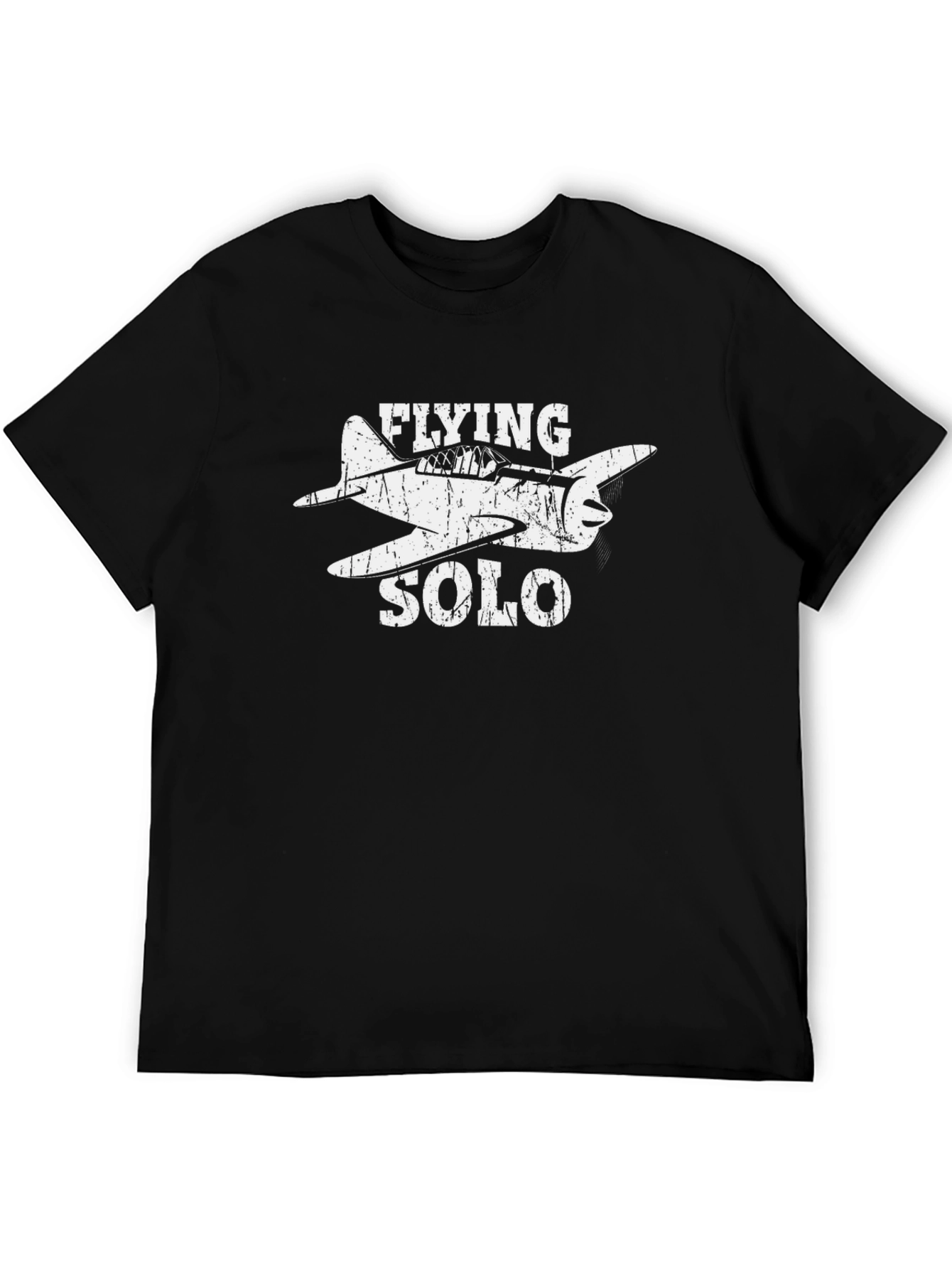 Flying Solo Airplane Graphic Tee - Pilot Aviation Shirt