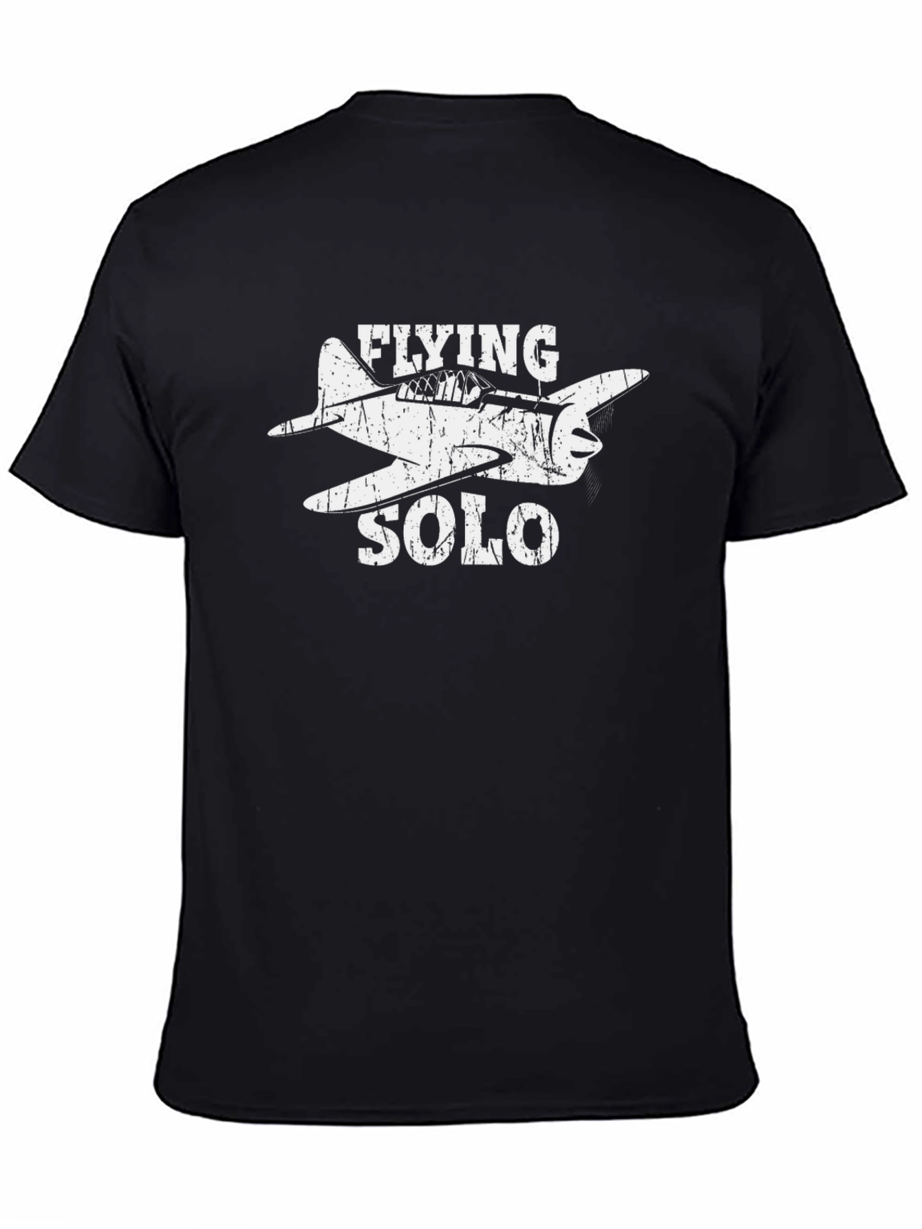Flying Solo Airplane Graphic Tee - Pilot Aviation Shirt