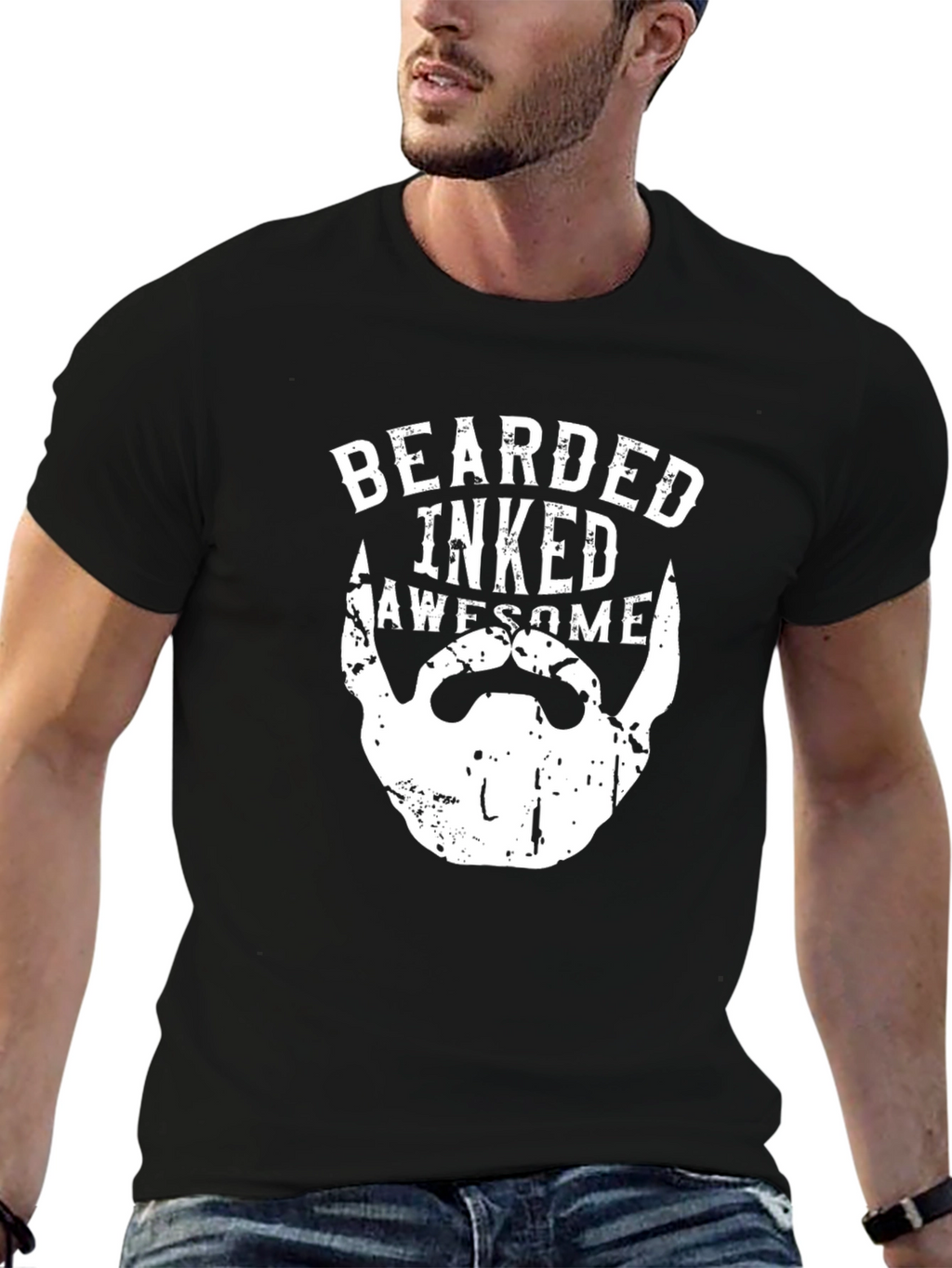 Bearded Inked Awesome T-Shirt - Black