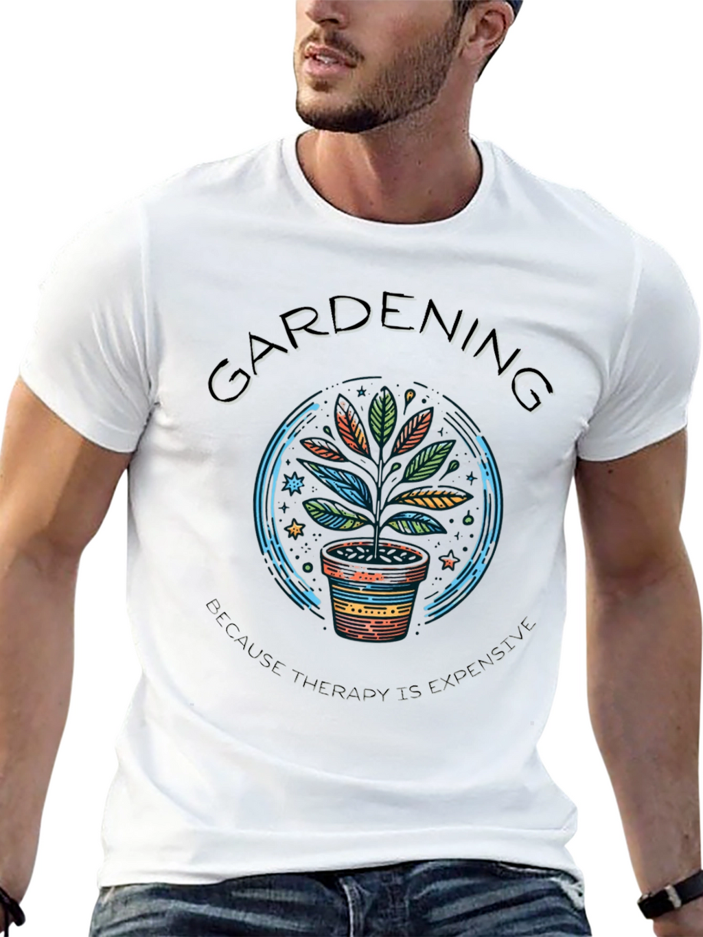 Gardening Therapy T-Shirt - Plant Lover Tee