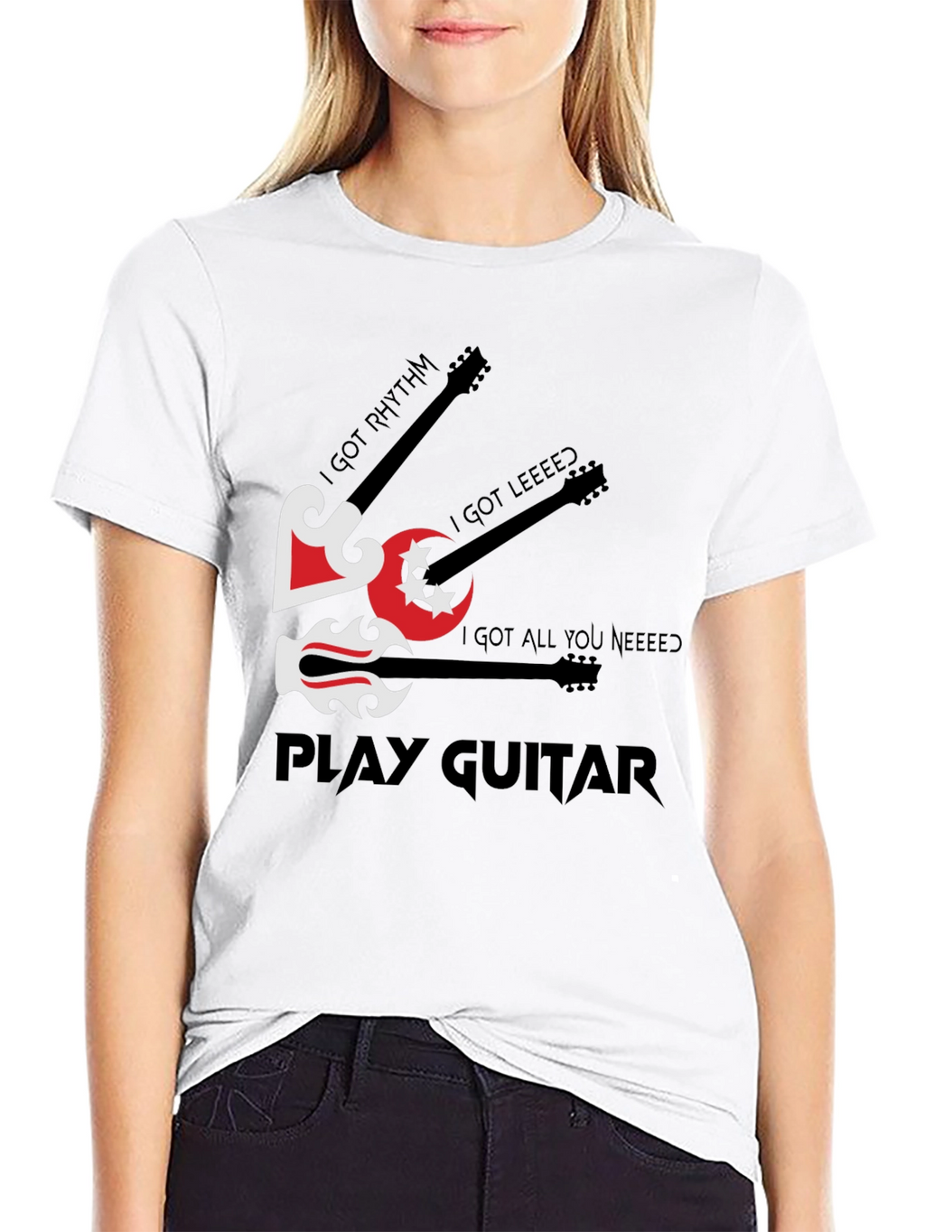 Play Guitar Graphic T-Shirt - Music Lover Tee