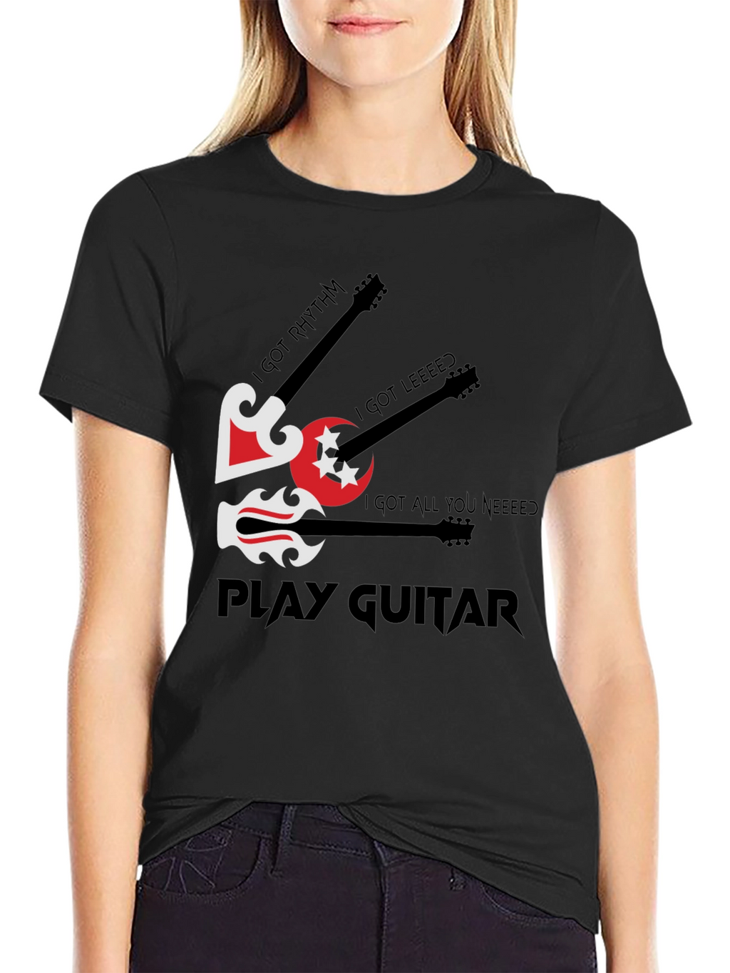 Play Guitar Graphic T-Shirt - Music Lover Tee