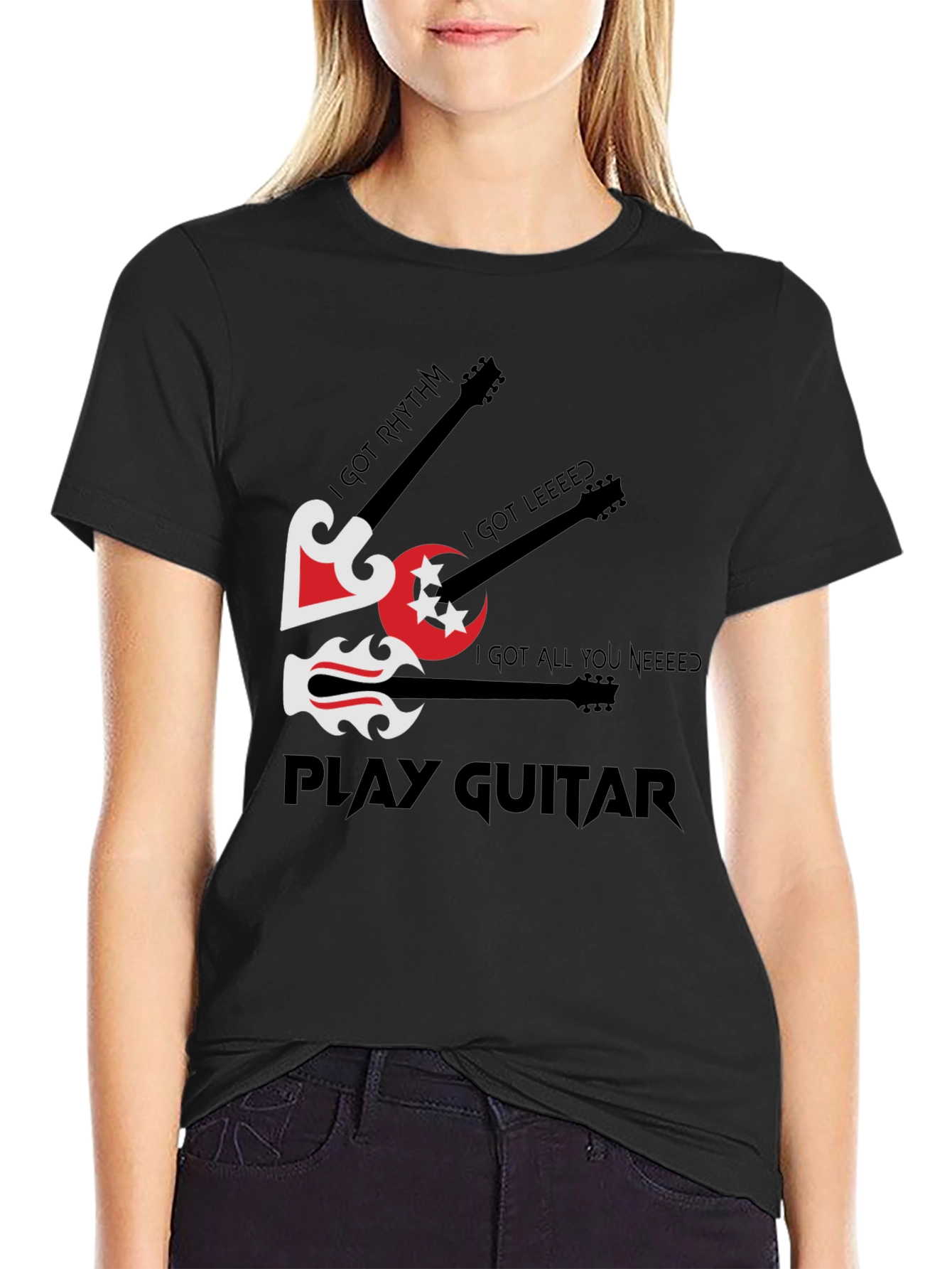 Play Guitar Graphic T-Shirt - Music Lover Tee