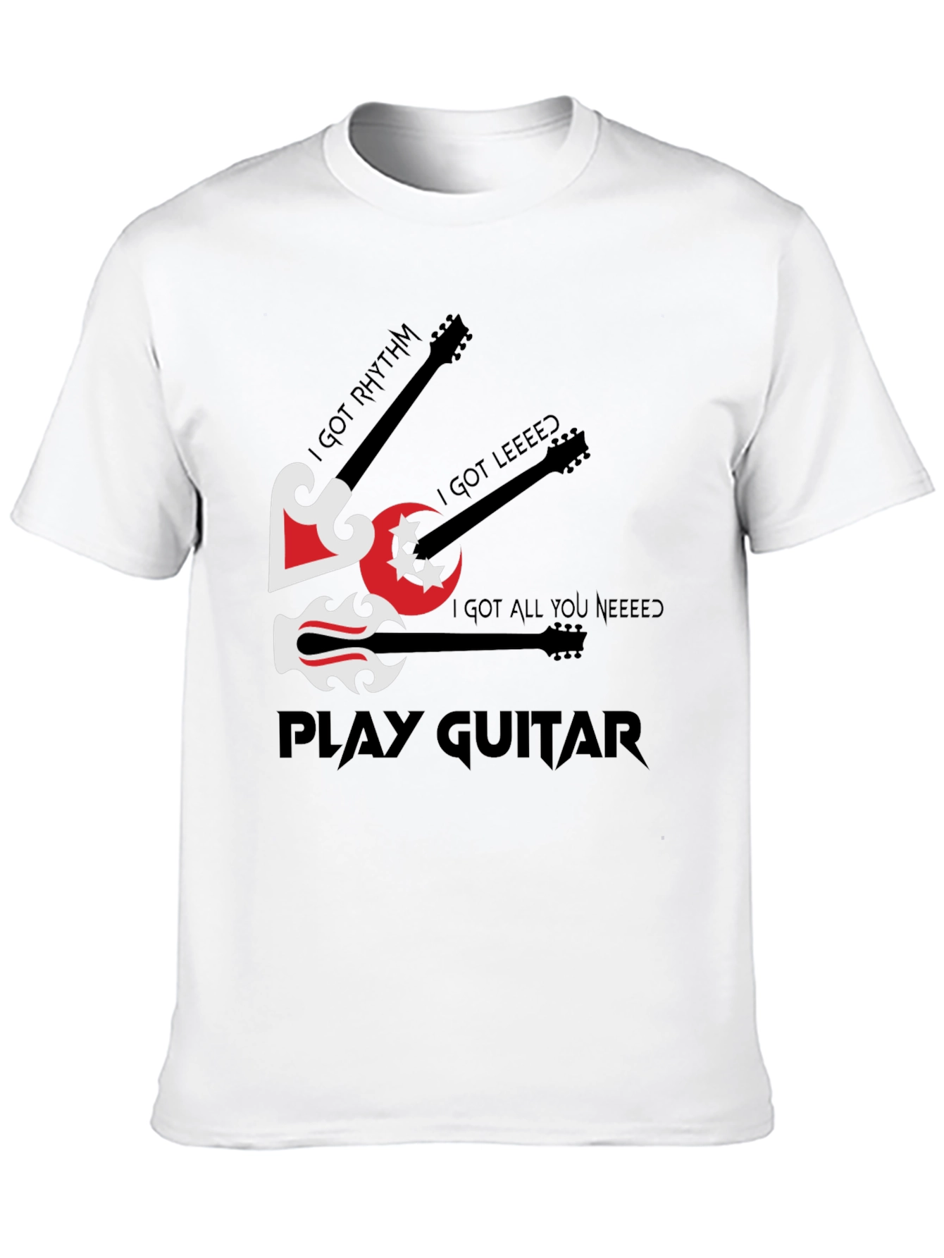 Play Guitar Graphic T-Shirt - Music Lover Tee