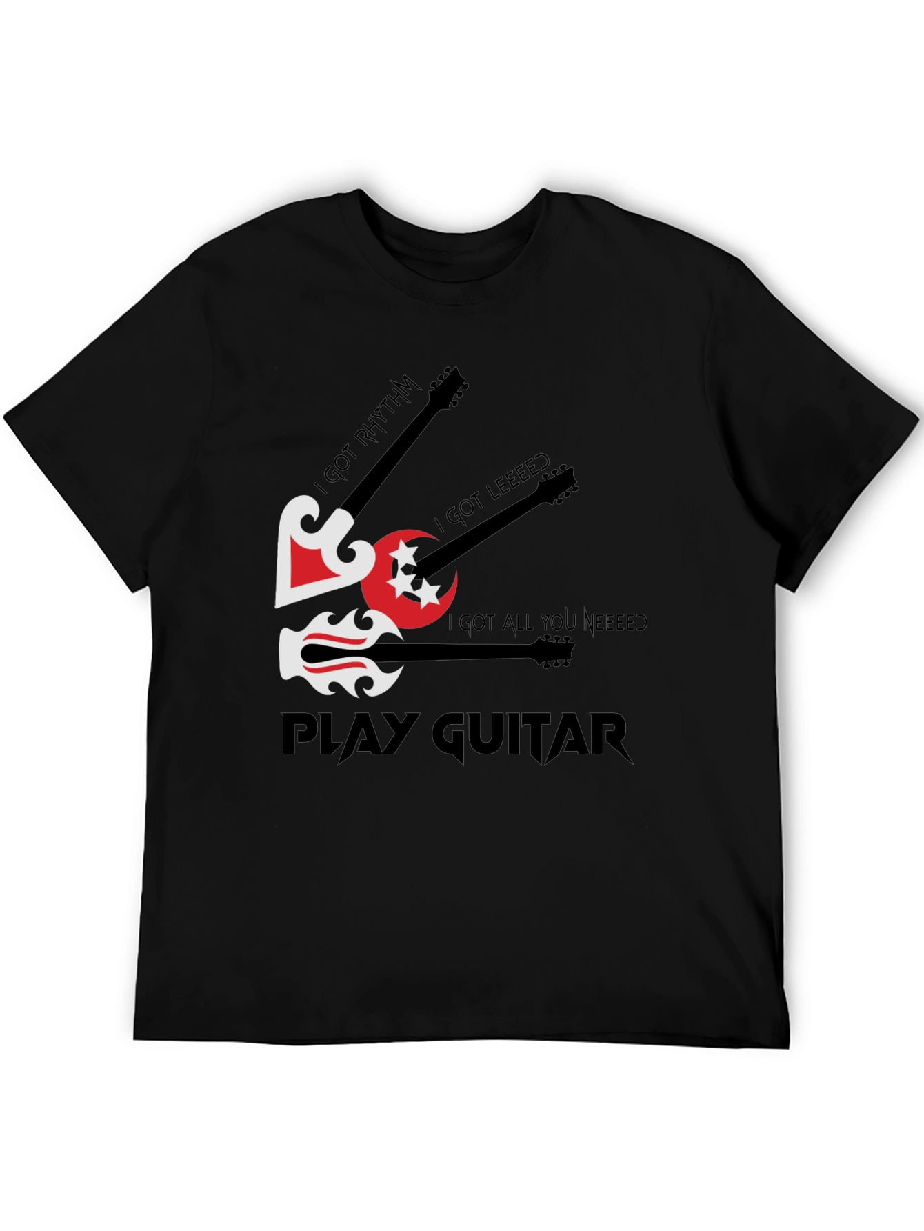 Play Guitar Graphic T-Shirt - Music Lover Tee