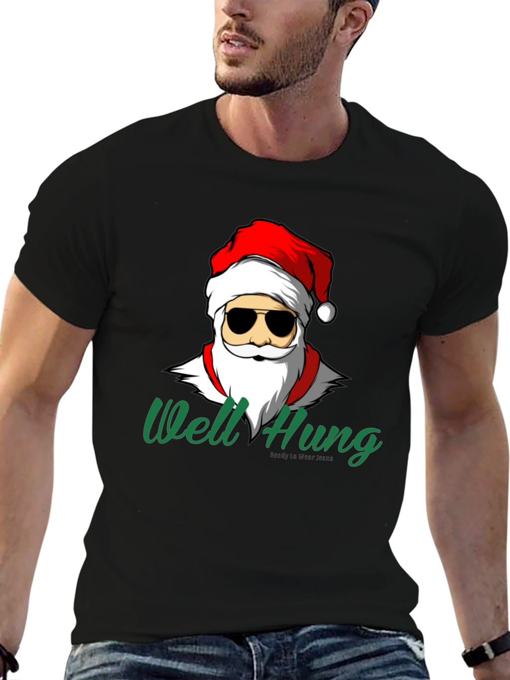 Well Hung Santa T-Shirt - Holiday Humor Apparel