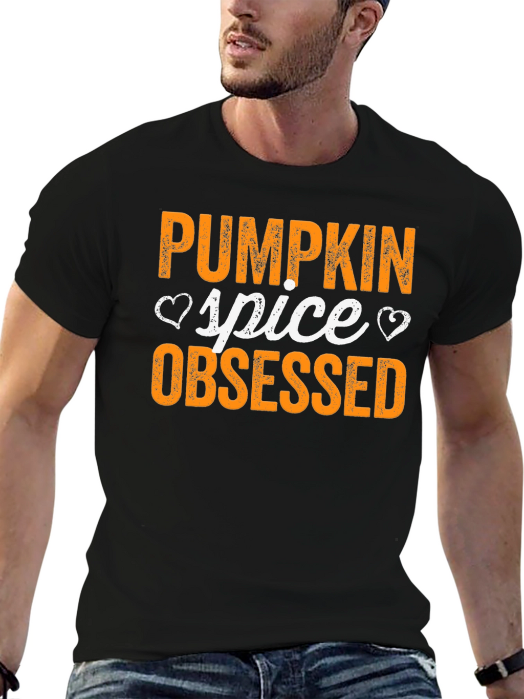 Pumpkin Spice Obsessed Black T-Shirt