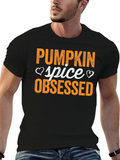 Pumpkin Spice Obsessed Black T-Shirt