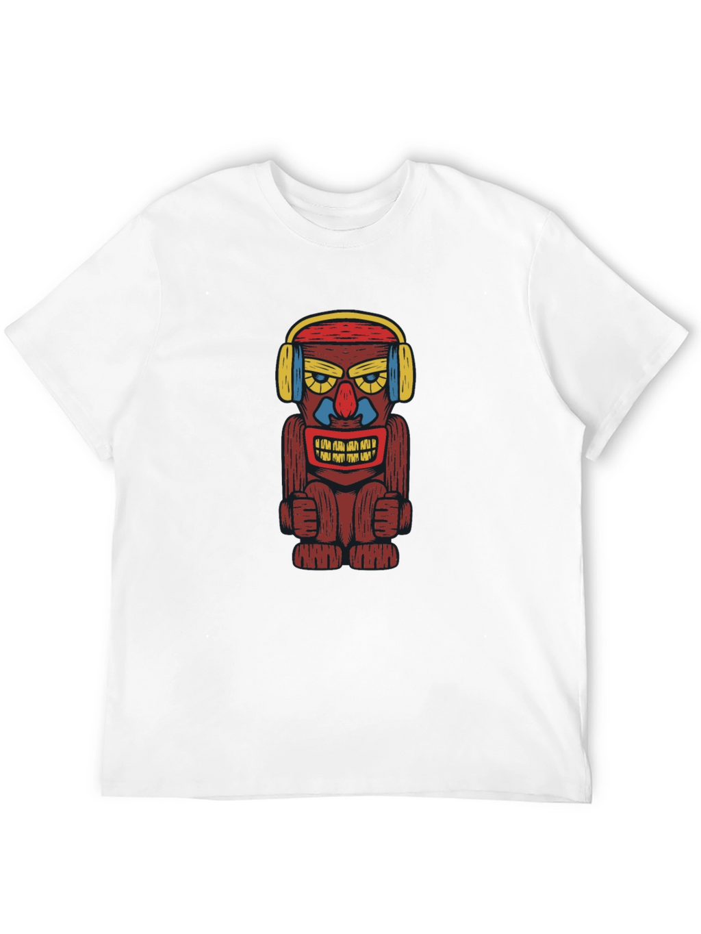 Groovy Tiki Headphone Graphic Tee