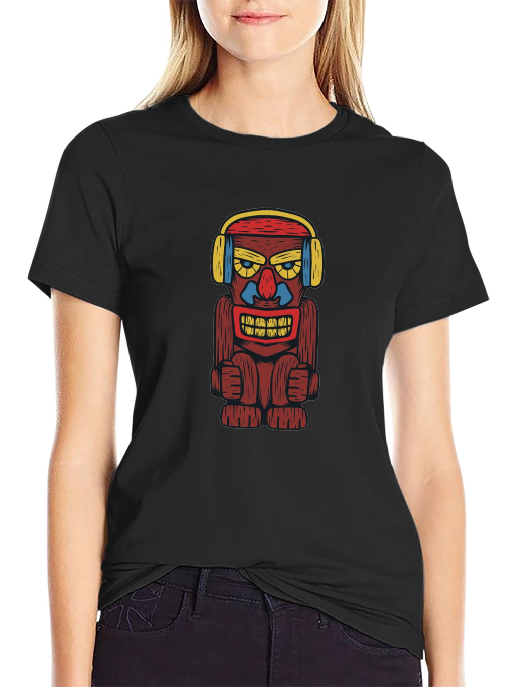 Groovy Tiki Headphone Graphic Tee