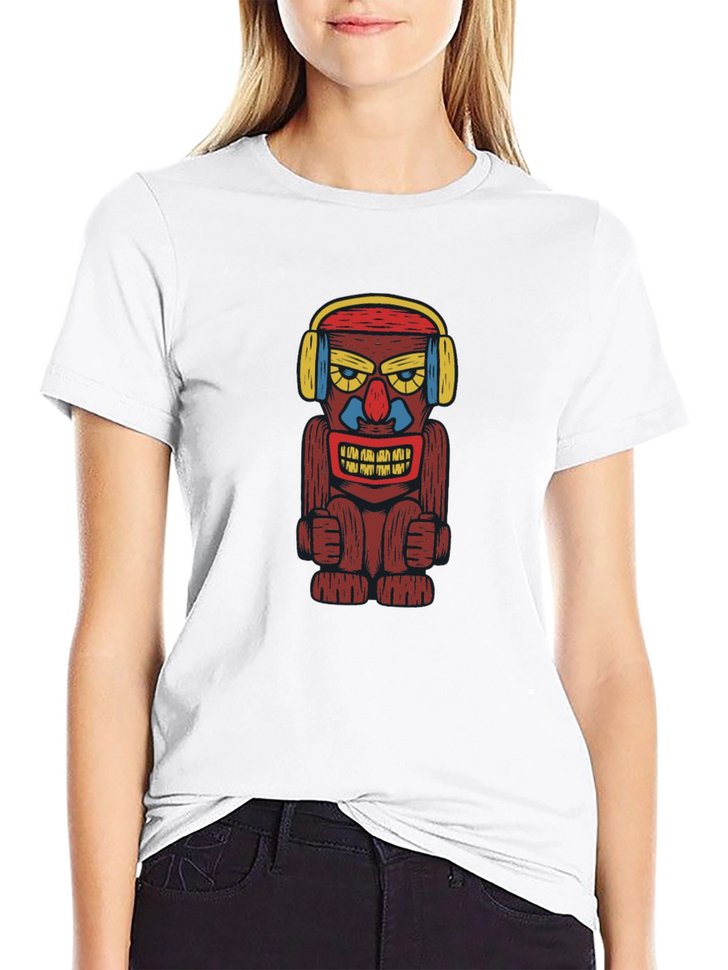 Groovy Tiki Headphone Graphic Tee