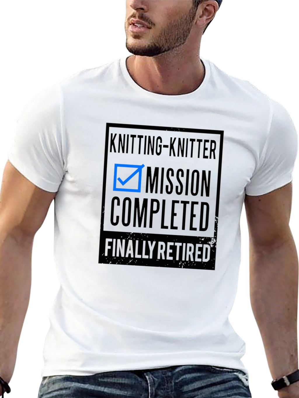 Knitting-Knitter Mission Completed Retired T-Shirt