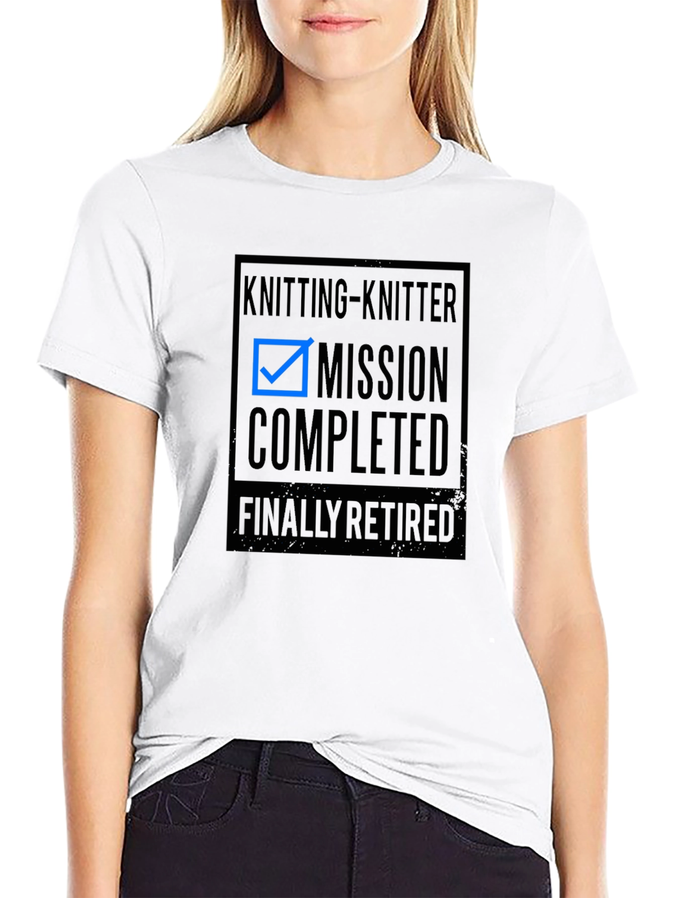 Knitting-Knitter Mission Completed Retired T-Shirt