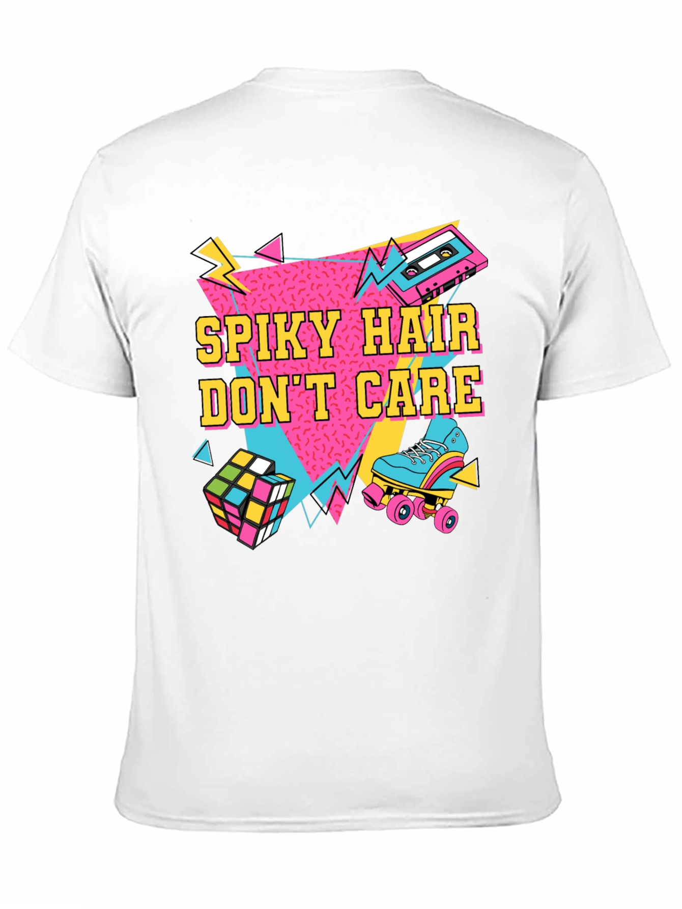 Spiky Hair Dont Care Retro 80s T-Shirt
