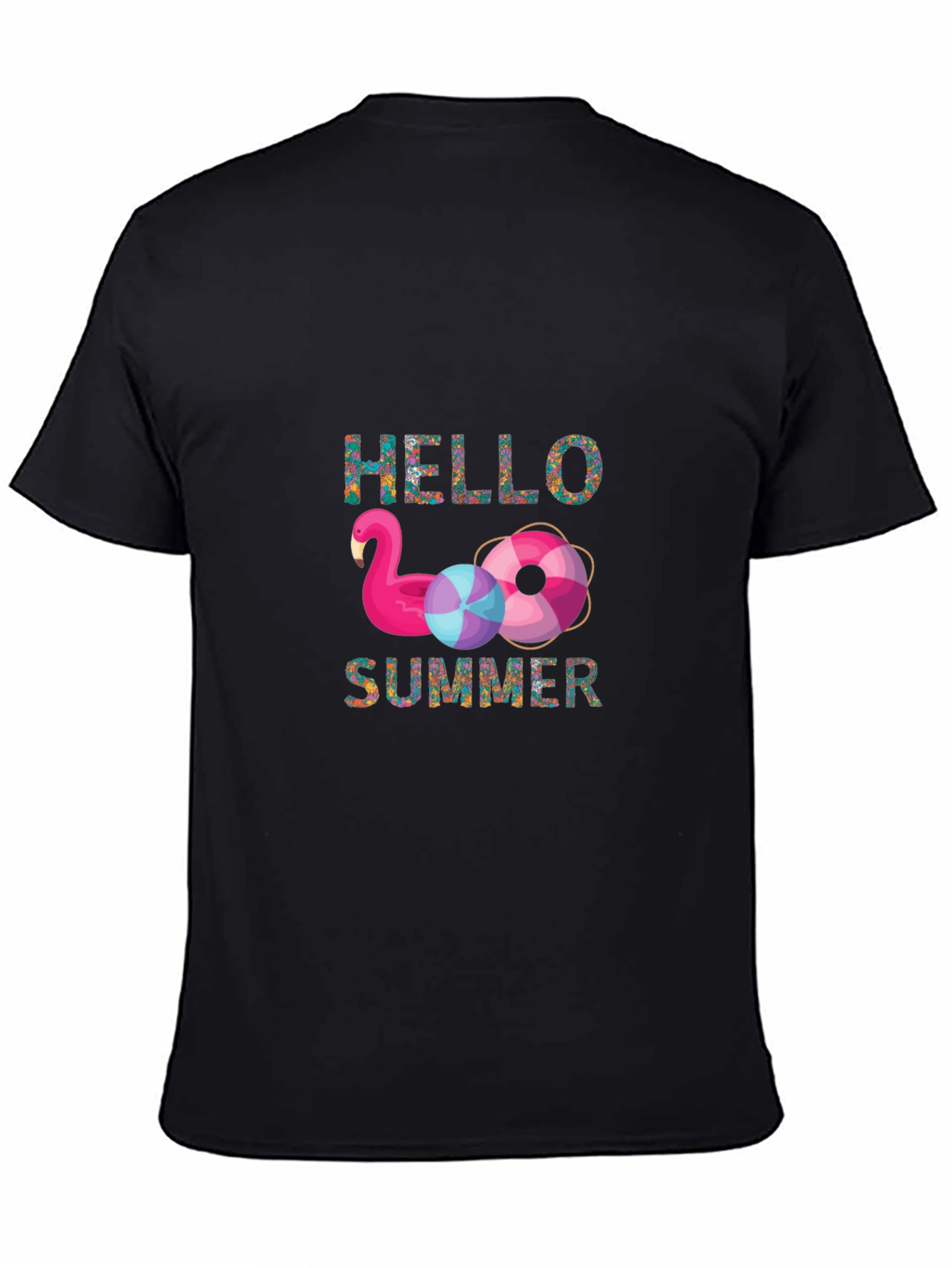 Hello Summer Flamingo Graphic T-Shirt