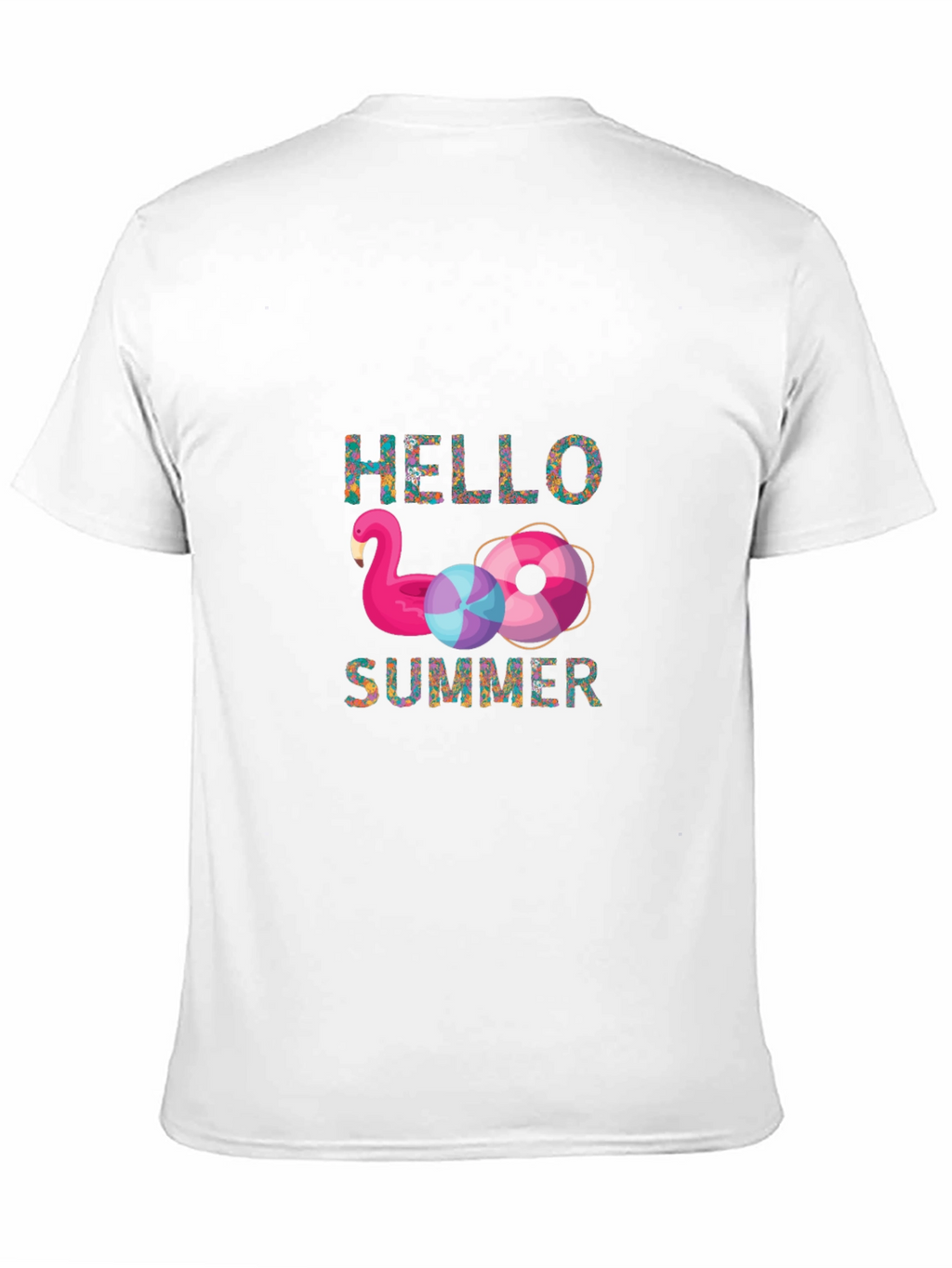 Hello Summer Flamingo Graphic T-Shirt