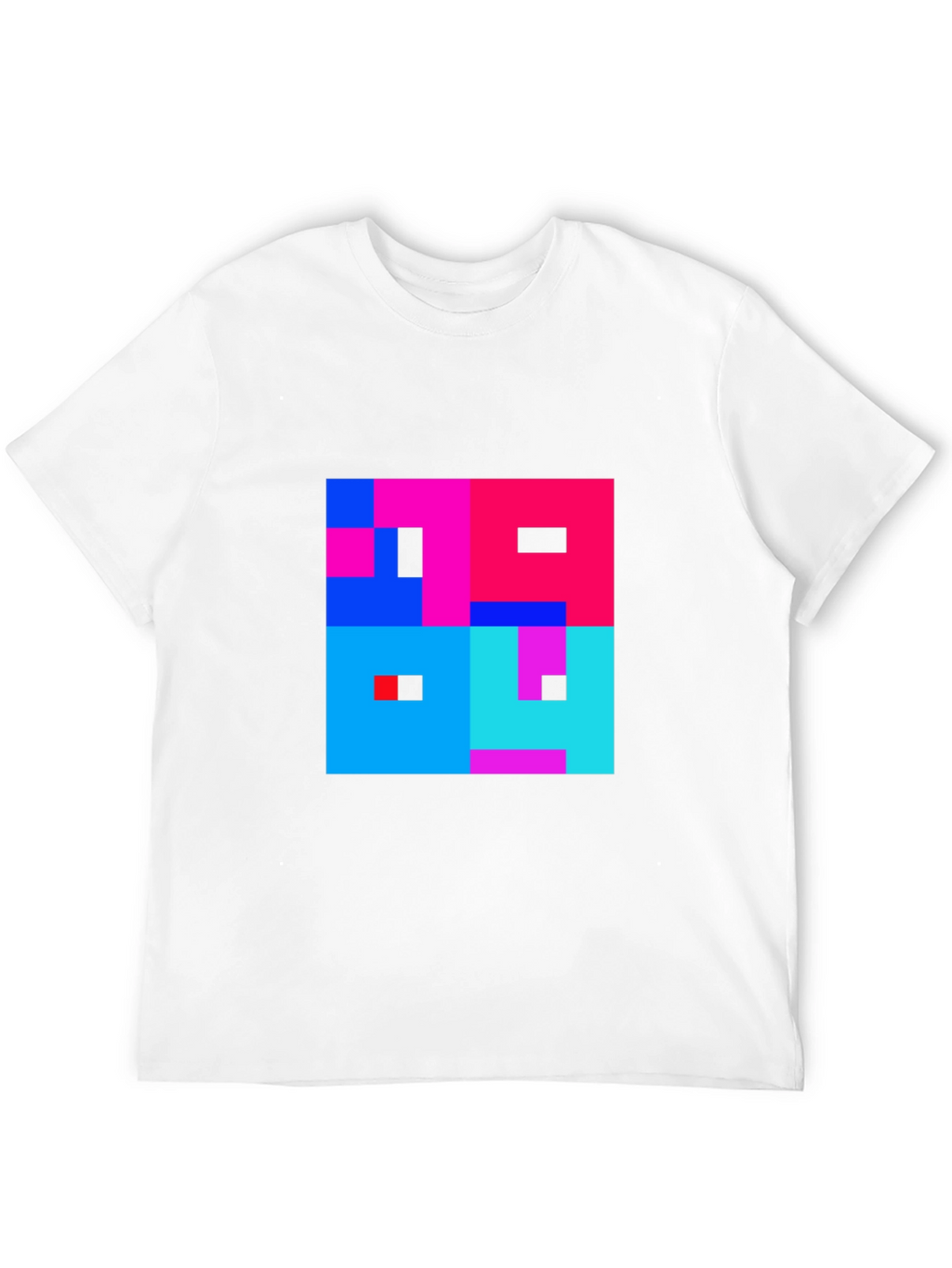 Abstract Pixel Art Graphic Tee - Stylish Comfort