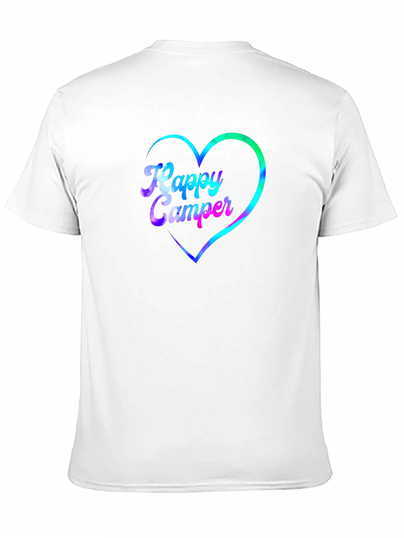 Happy Camper Heart Graphic Black T-Shirt