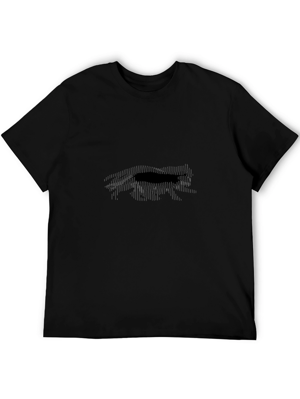 Abstract Bear Graphic Black T-Shirt