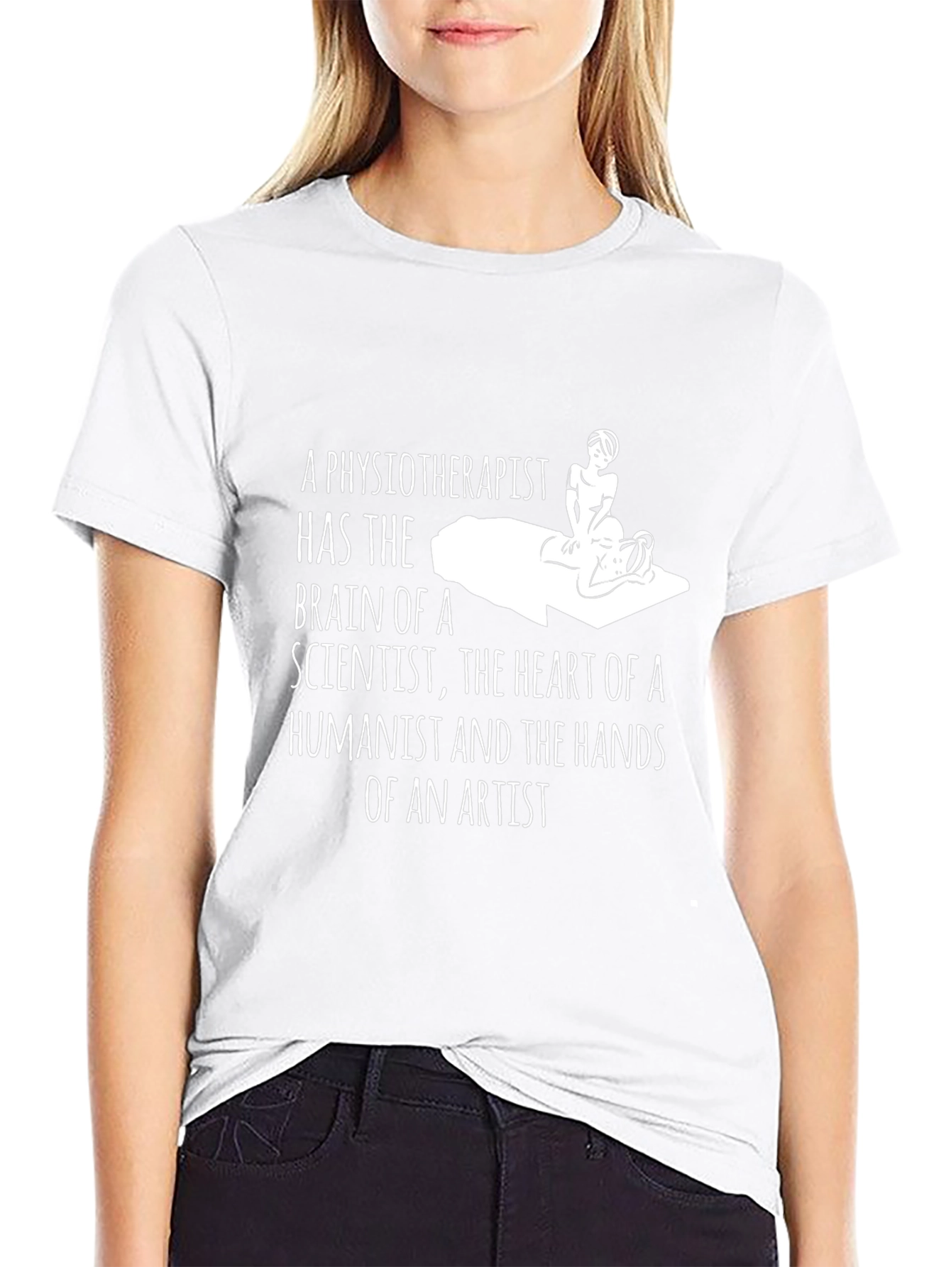 Physiotherapist Brain Heart Hands Artist T-Shirt