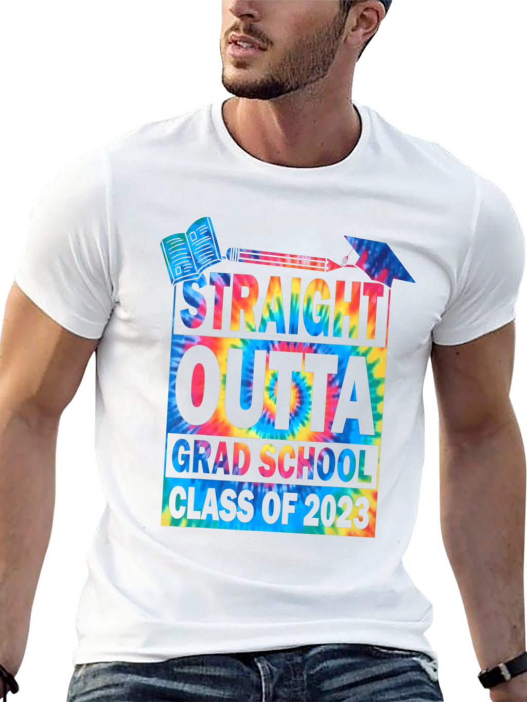 Straight Outta Grad School 2023 Tie Dye T-Shirt