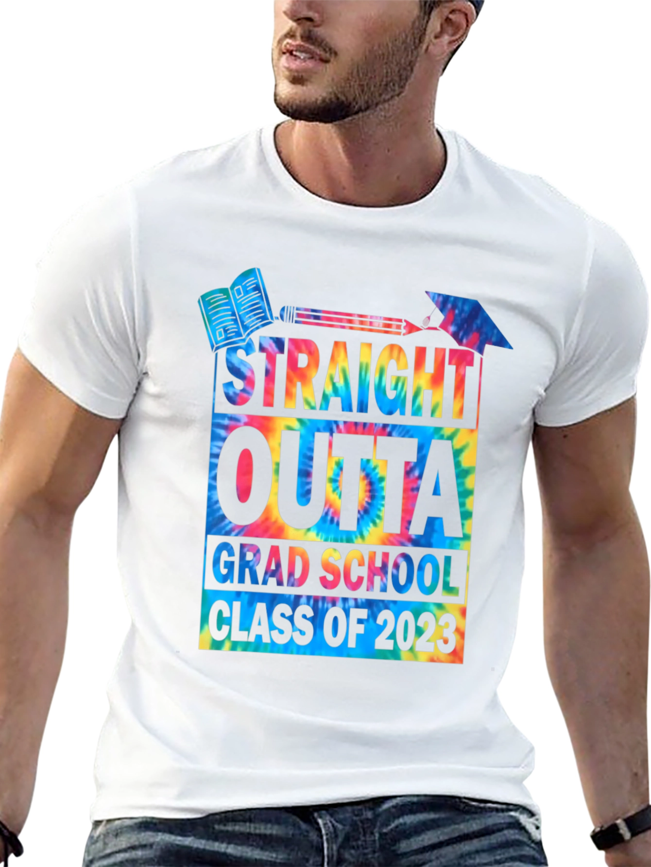 Straight Outta Grad School 2023 Tie Dye T-Shirt