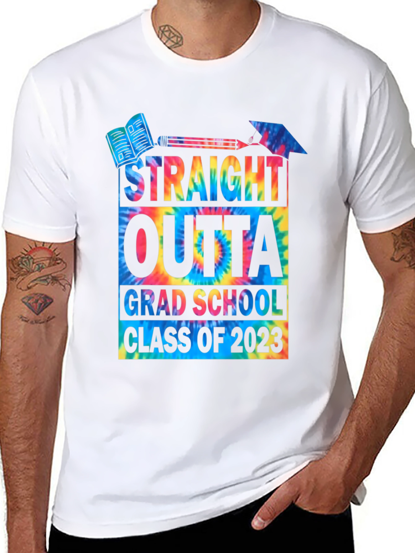 Straight Outta Grad School 2023 Tie Dye T-Shirt