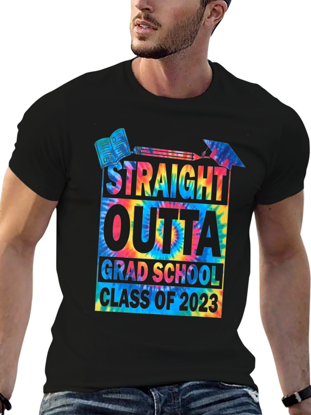 Straight Outta Grad School 2023 Tie Dye T-Shirt