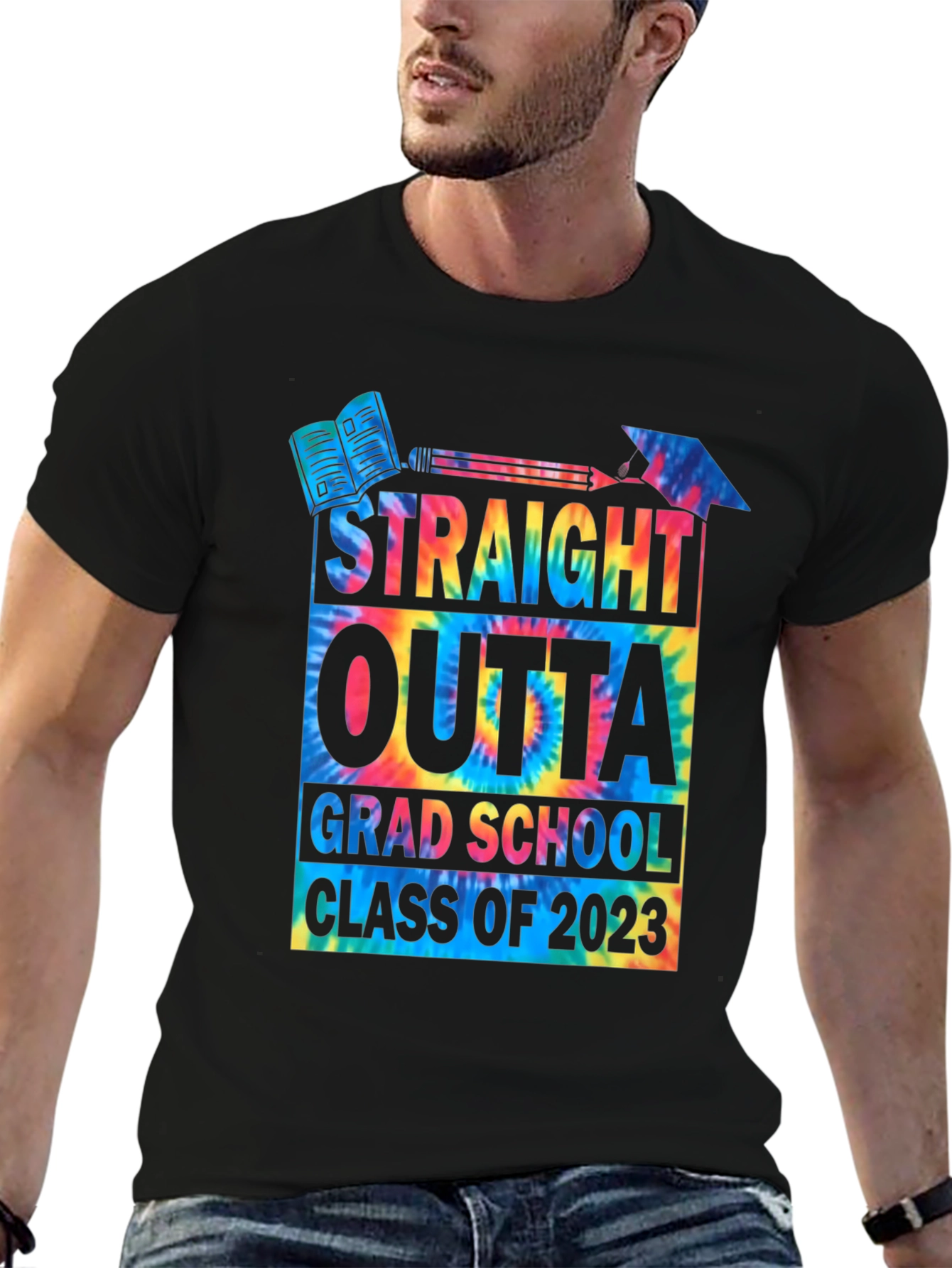 Straight Outta Grad School 2023 Tie Dye T-Shirt