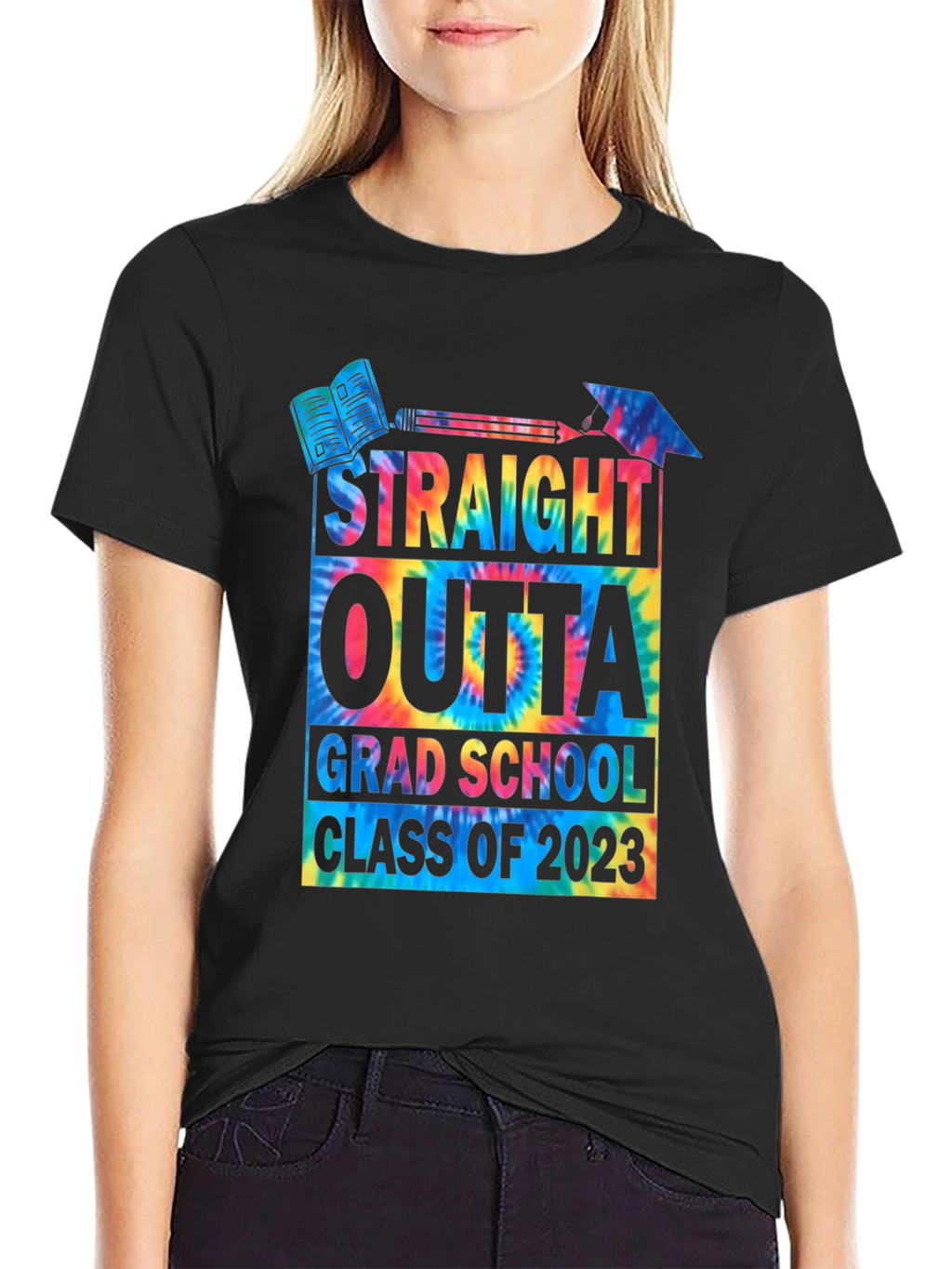 Straight Outta Grad School 2023 Tie Dye T-Shirt