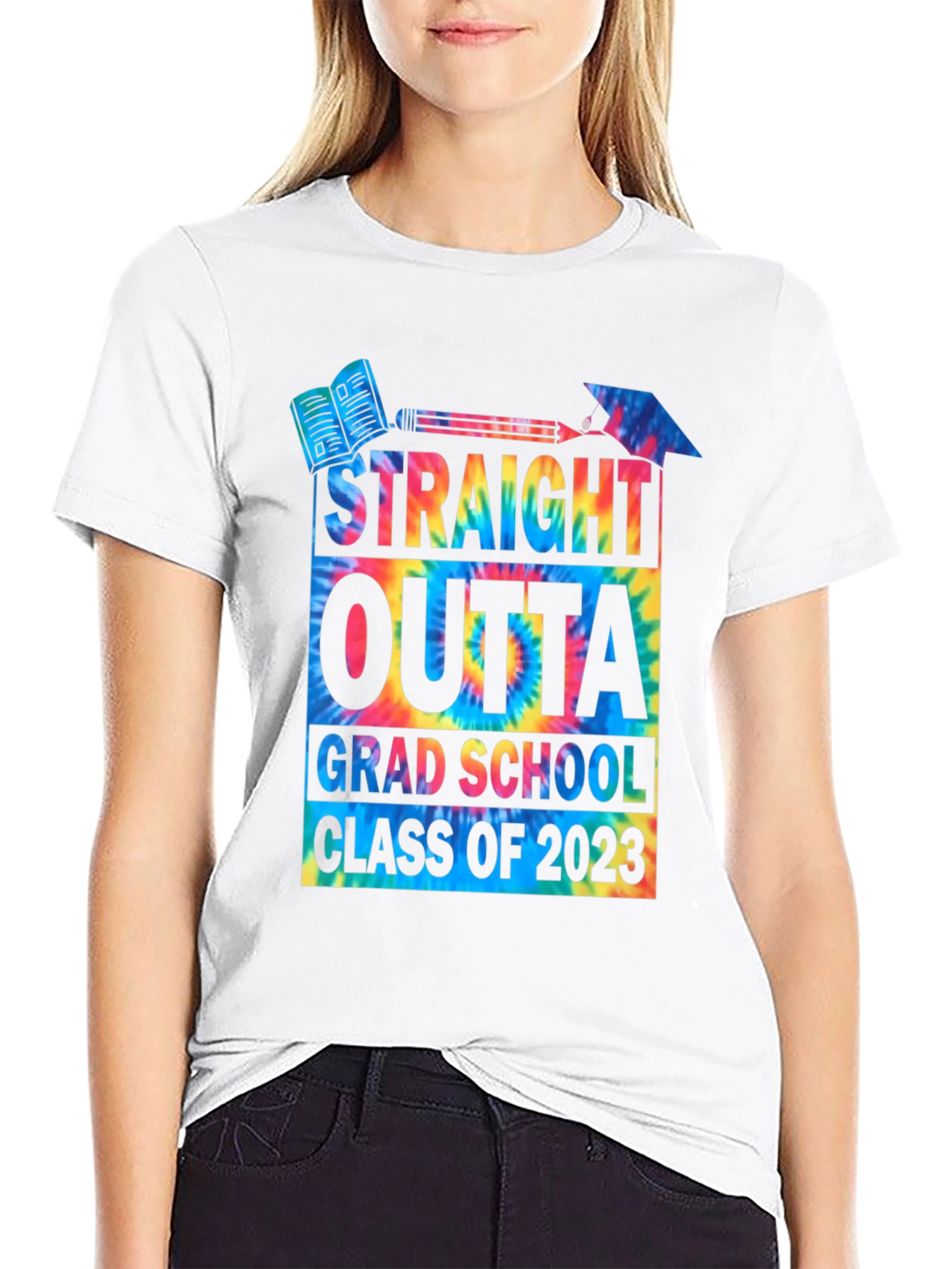 Straight Outta Grad School 2023 Tie Dye T-Shirt