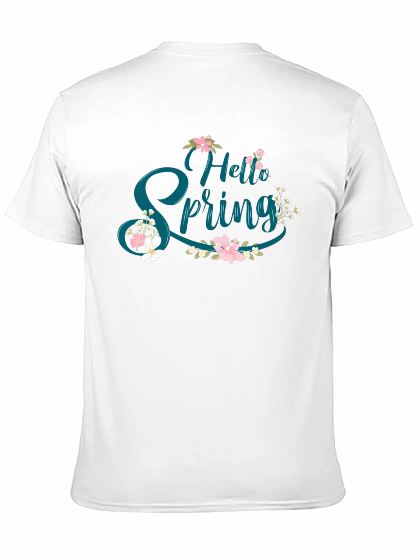 Hello Spring Floral Graphic Tee - Black