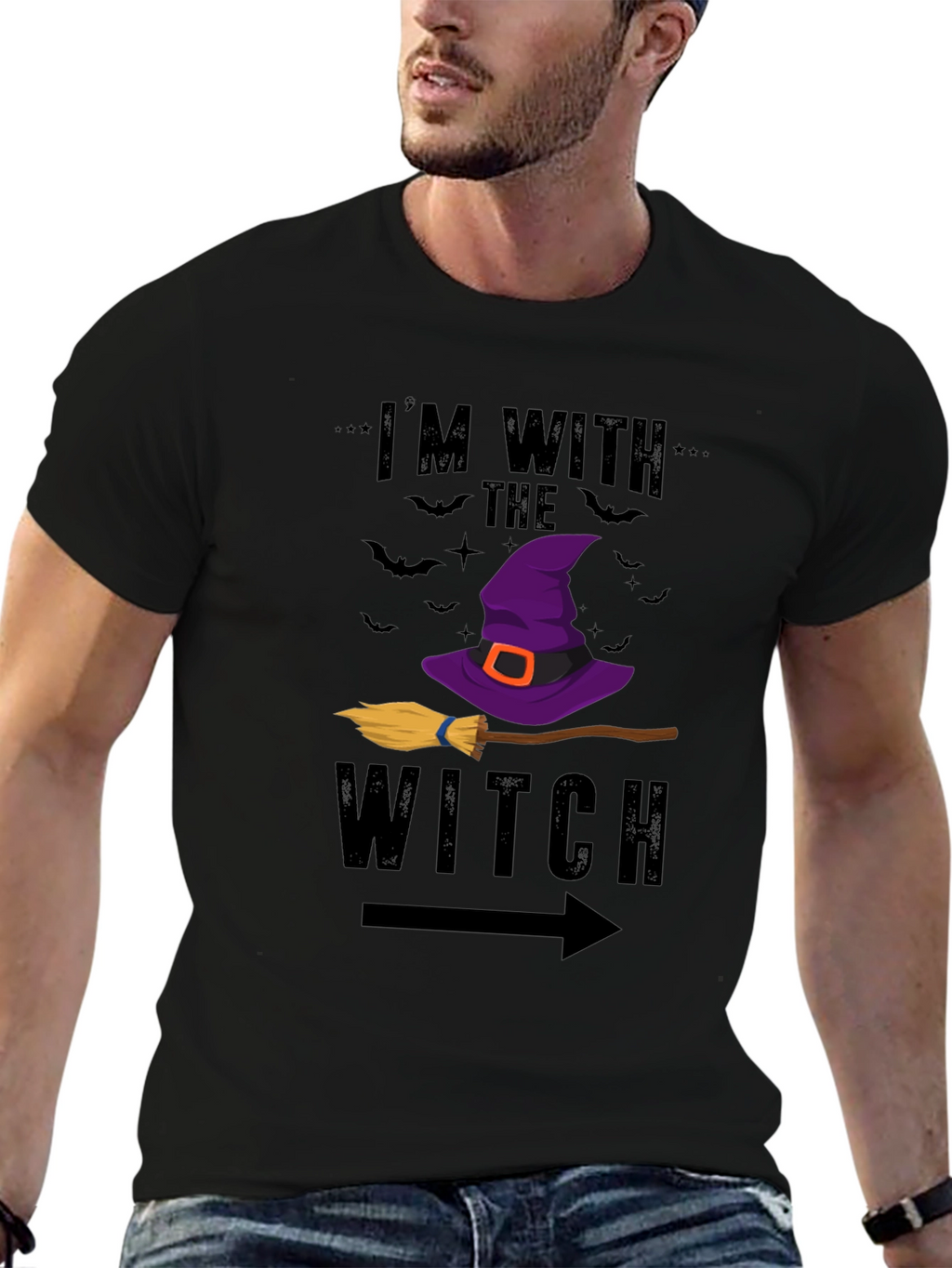 Im With The Witch Halloween T-Shirt