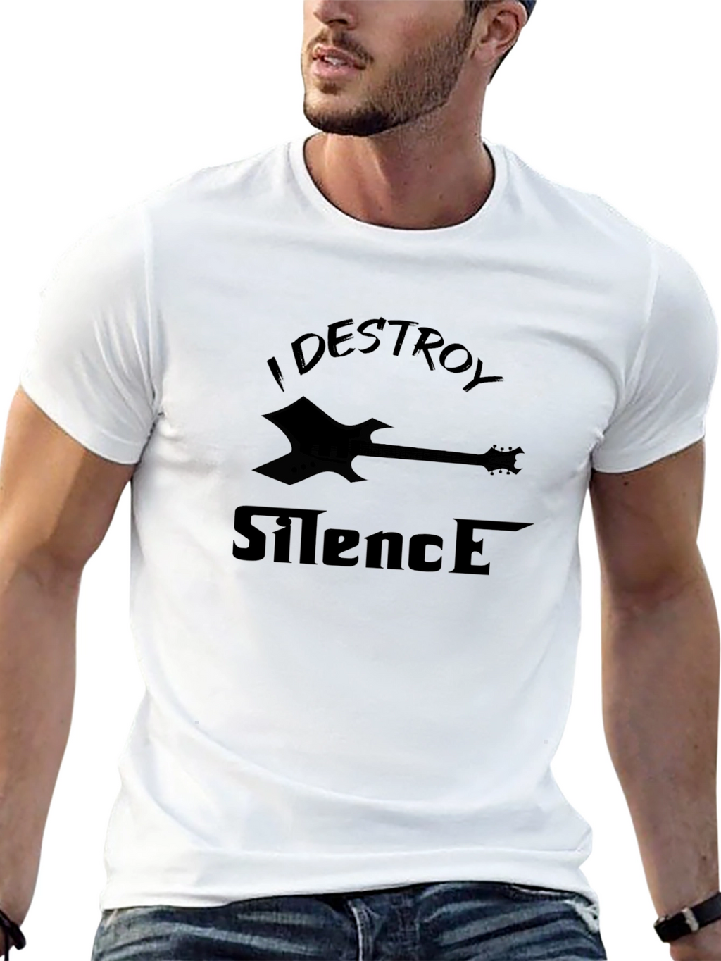 I Destroy Silence Guitar T-Shirt