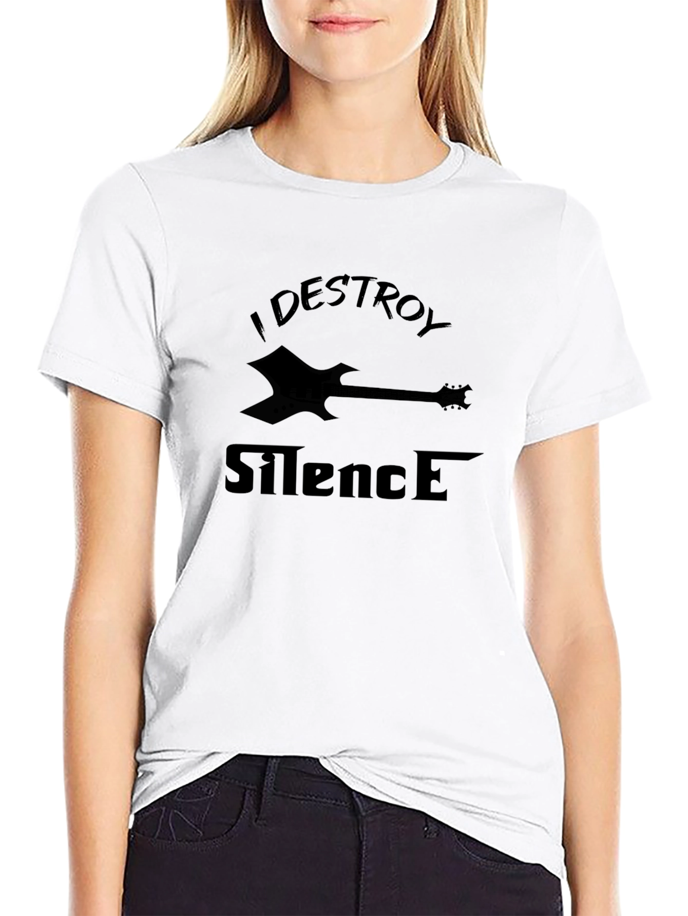 I Destroy Silence Guitar T-Shirt
