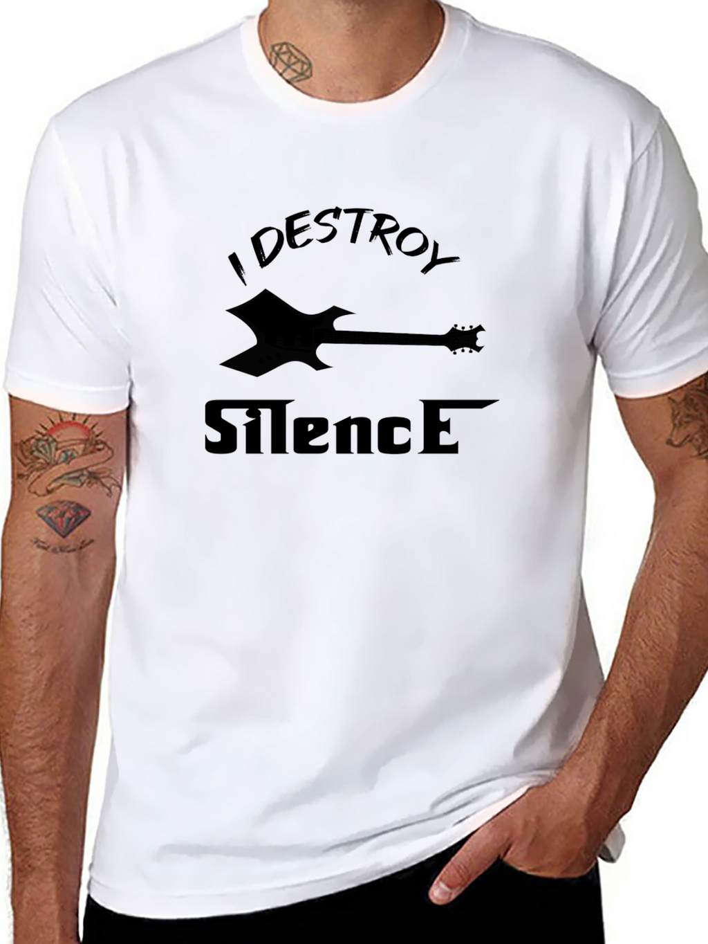 I Destroy Silence Guitar T-Shirt