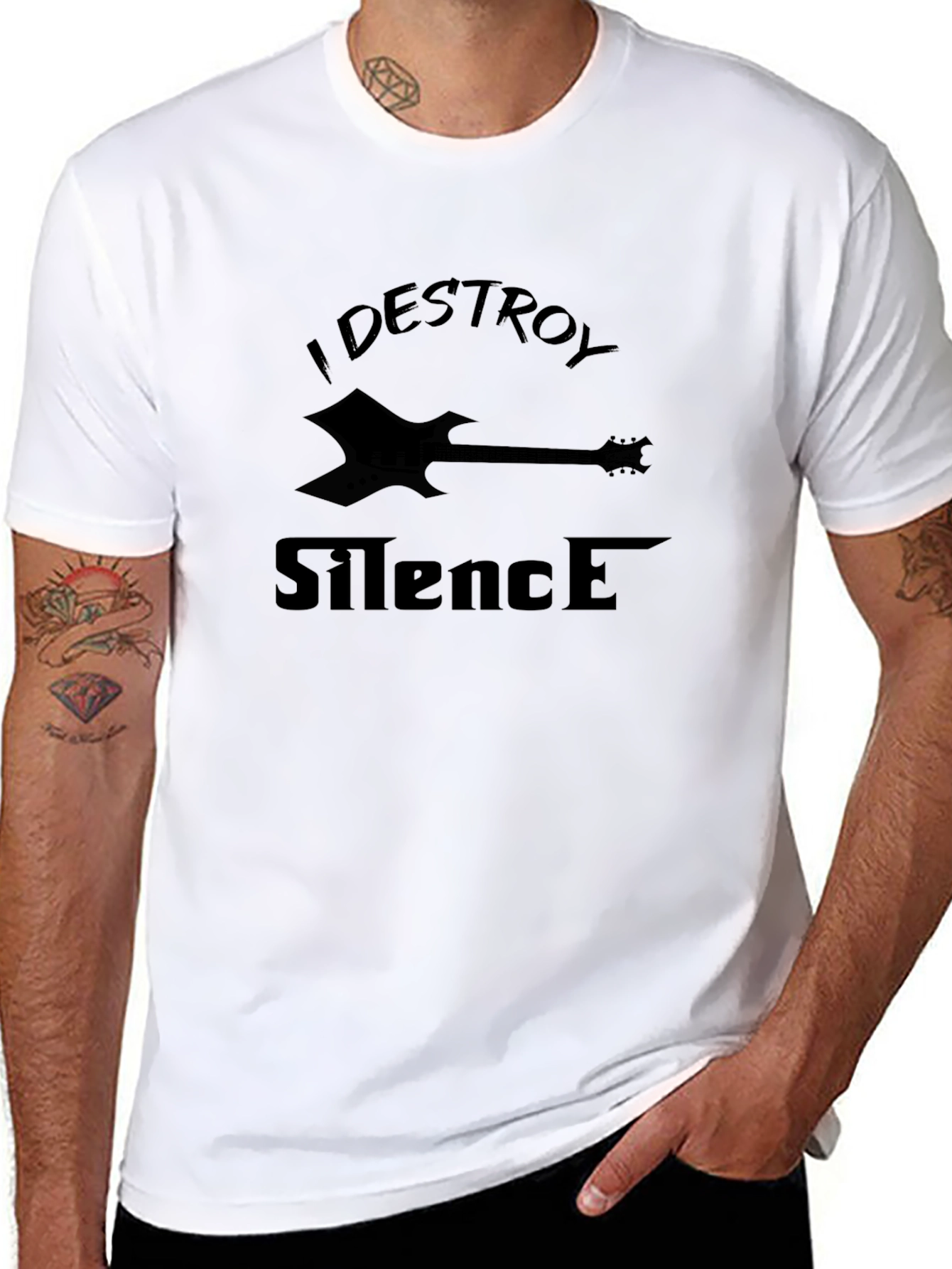 I Destroy Silence Guitar T-Shirt