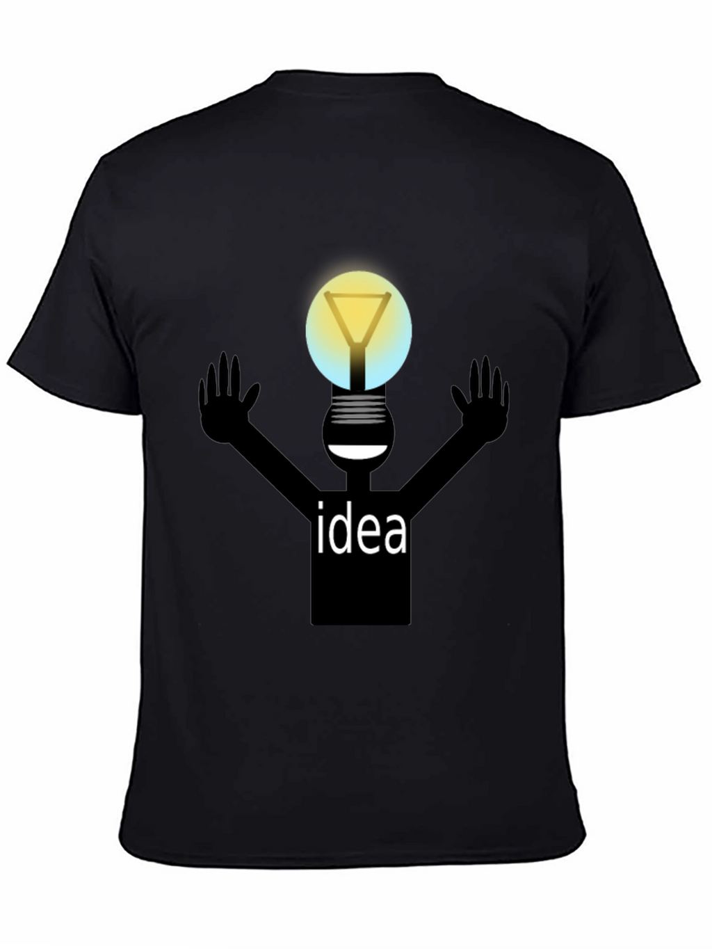 Idea Bulb Graphic Black T-Shirt